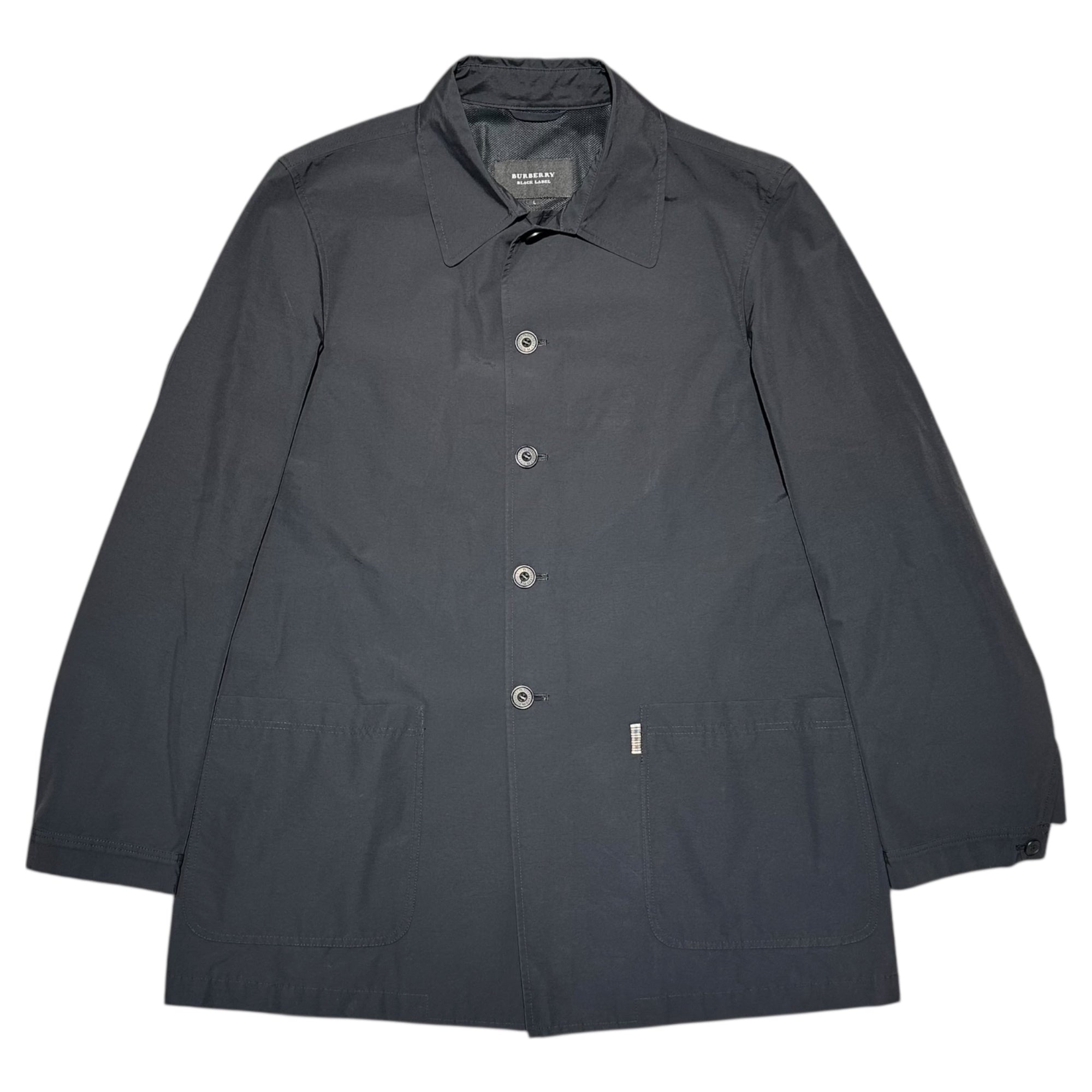 BURBERRY BLACK LABEL(バーバリーブラックレーベル) 60/40 Cotton Nylon Stand Collar Coat コットン ナイロン ステンカラー コート BMP75-807-09 L ブラック