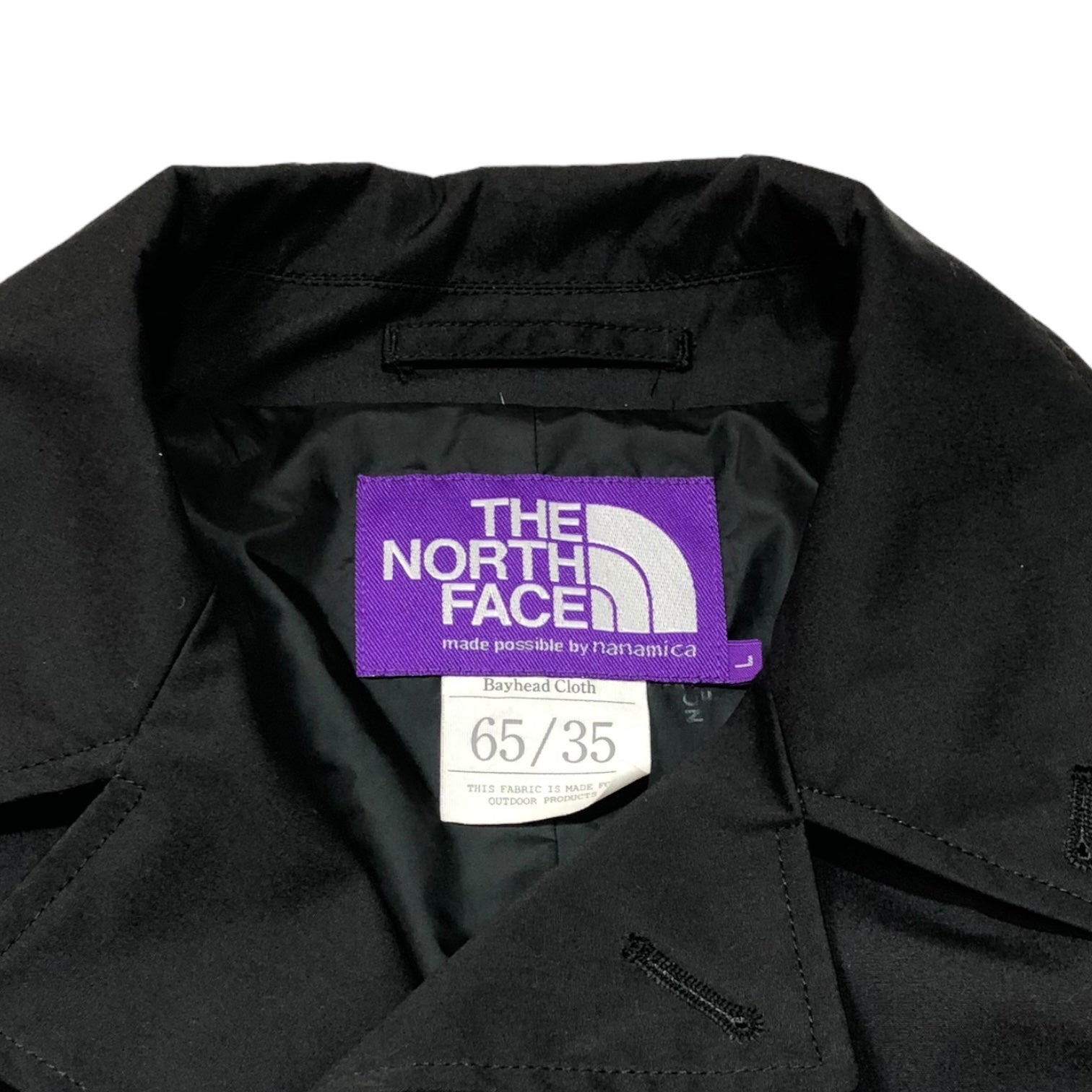 THE NORTH FACE PURPLE LABEL(ノースフェイスパープルレーベル) 65/35 Soutien Collar Coat ステンカラーコート NP2111N L ブラック nanamica ナナミカ
