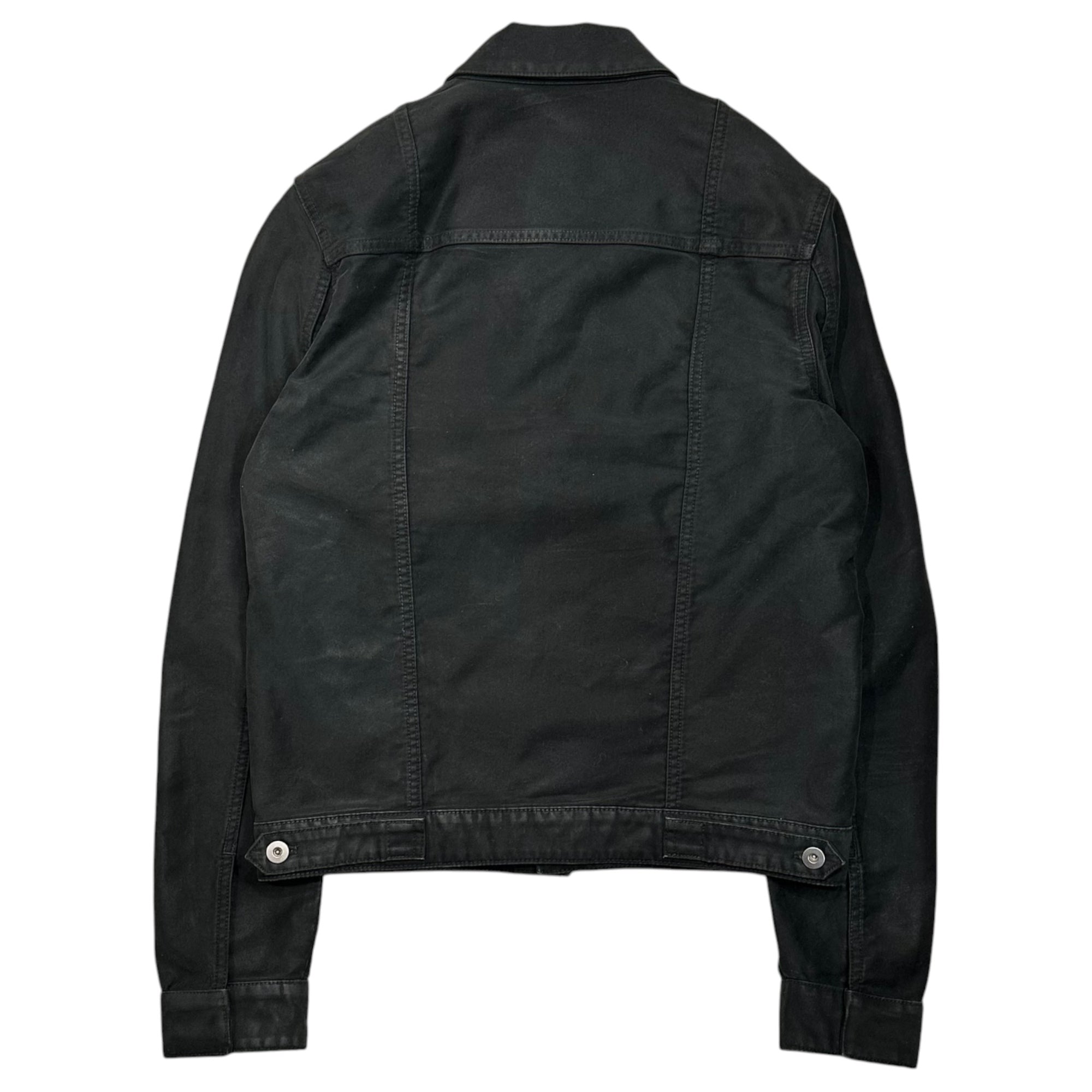 BALENCIAGA(バレンシアガ) 10AW Coated Cotton Trucker Jacket ニコラ期 2ポケット コーティング トラッカー ジャケット 244799 48 ブラック