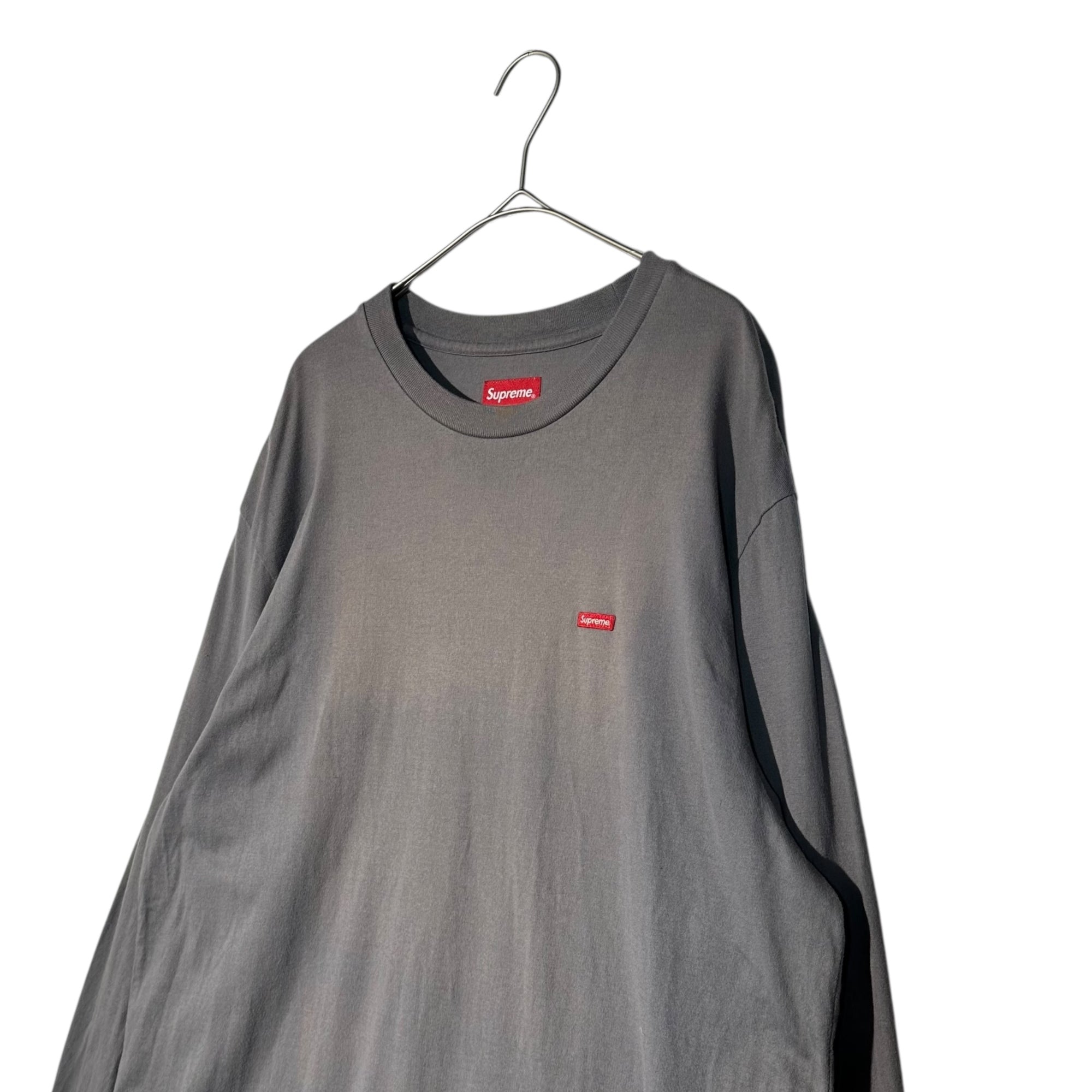 SUPREME(シュプリーム) small box logo long sleeve T-shirt スモール ボックス ロゴ 長袖 Tシャツ ロンT M グレー×レッド
