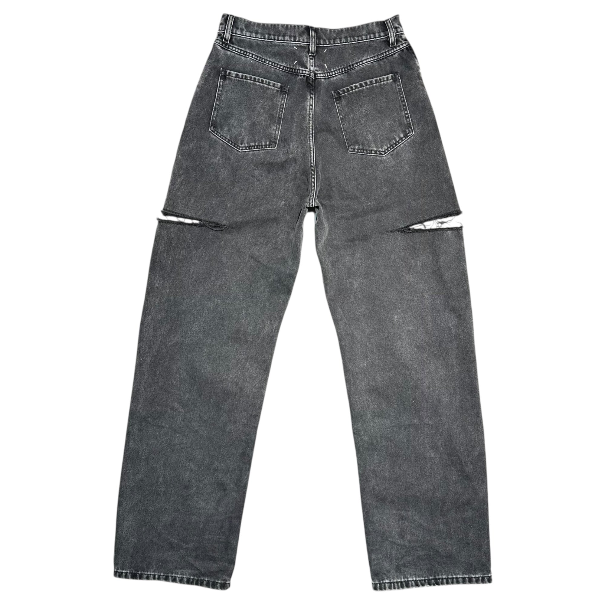 MAISON MARGIELA(メゾンマルジェラ) 24SS Slash detail cutout black denim pants スラッシュ ディテール カットアウト ブラック デニム パンツ S51LA0051 46 ブラック 稀少 メンズサイズ ①ライン