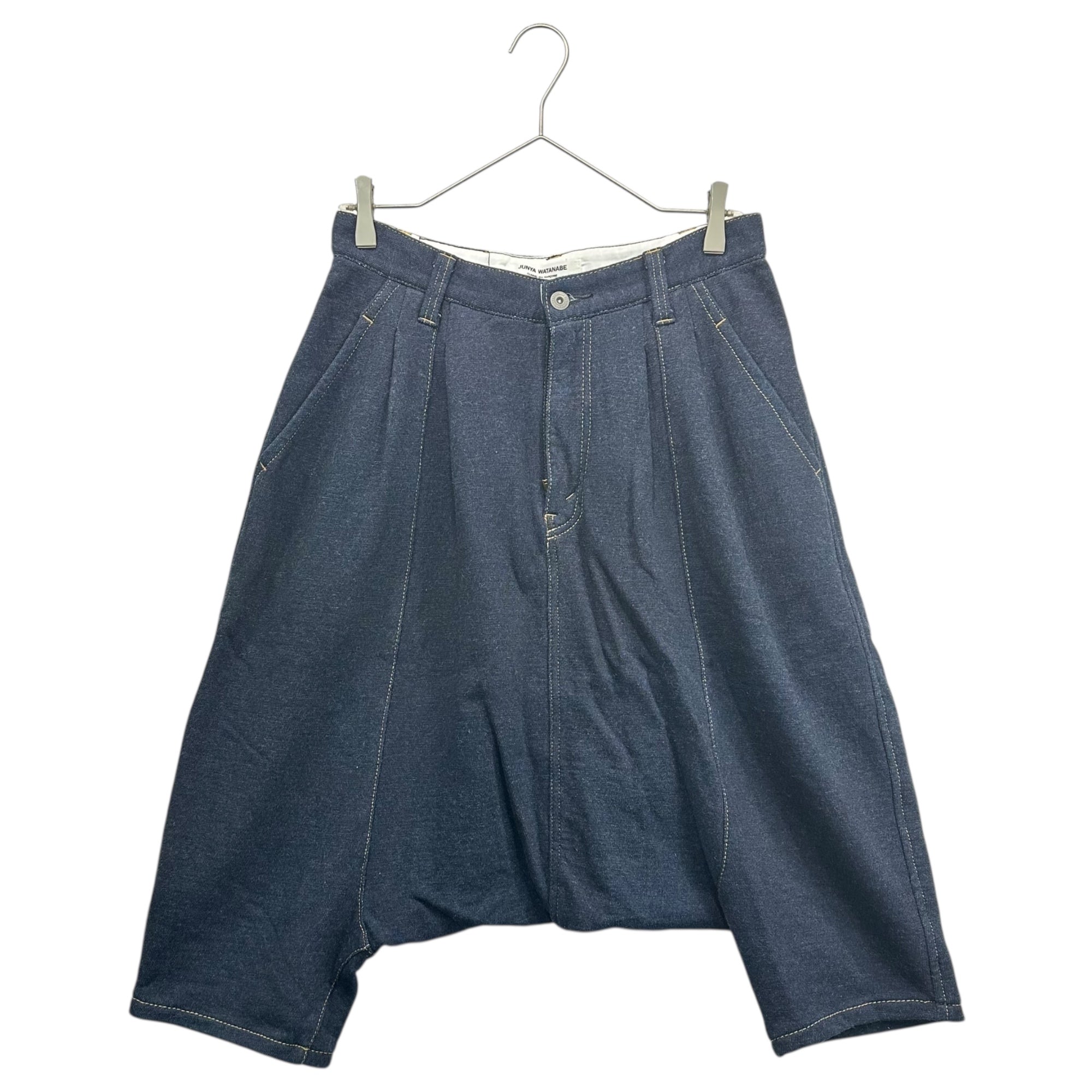 COMME des GARCONS JUNYA WATANABE(コムデギャルソンジュンヤワタナベ) 10AW Denim-like Sweat Sarouel Shorts デニムライク スウェット サルエル ショーツ JF-P203 S インディゴ AD2010 男性着用可能