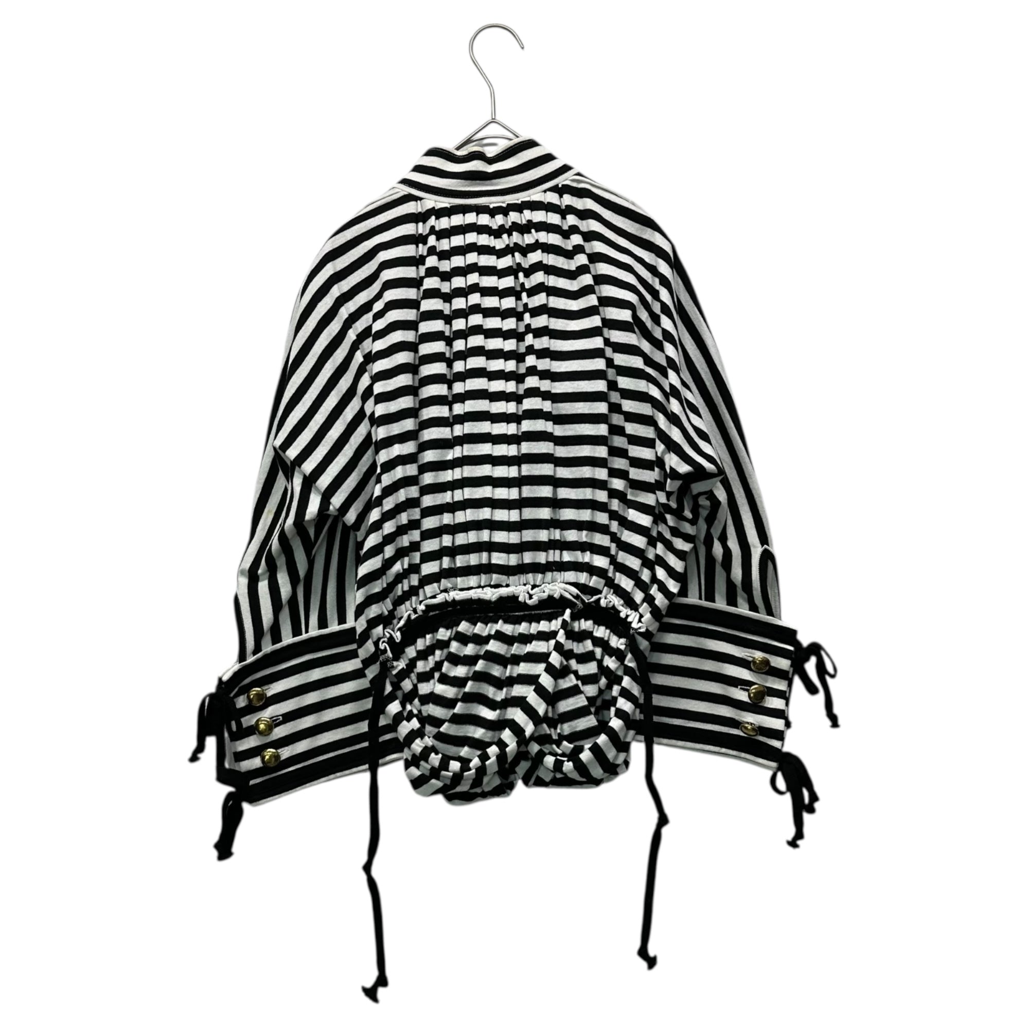 TAO COMME des GARCONS(タオコムデギャルソン) 09SS Wide Sleeve Cotton Short-Length Napoleon Jacket ワイド スリーブ コットン ショートレングス ナポレオン ジャケット 3C-T031 S ホワイト×ブラック AD2008