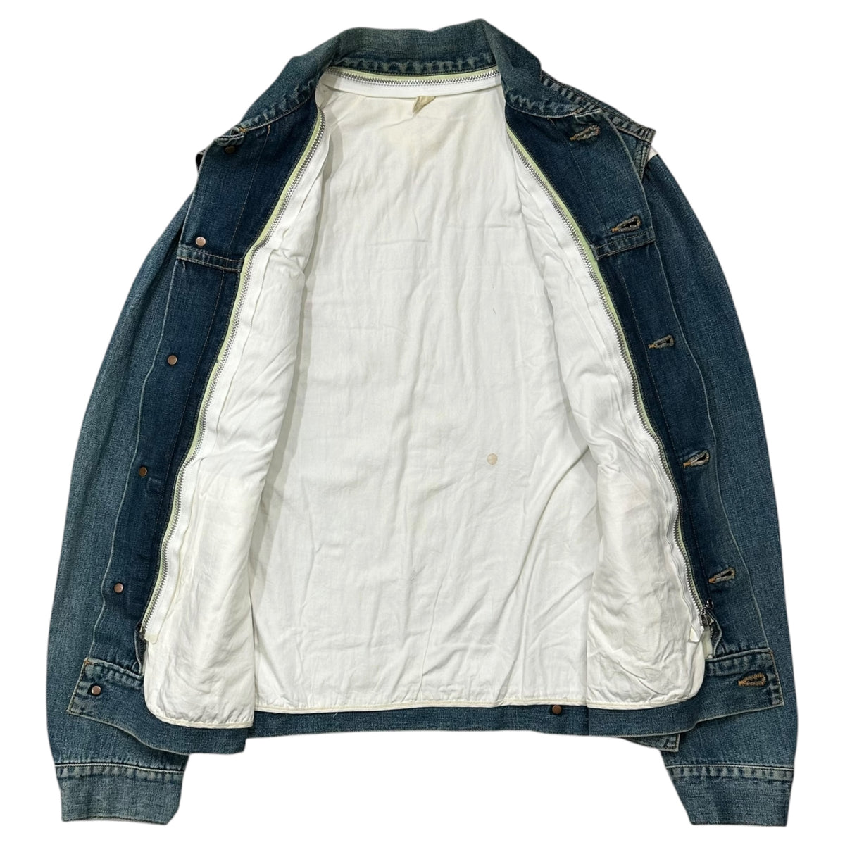MIHARA YASUHIRO(ミハラヤスヒロ) 2000's Docking Denim Jacket ドッキング デニム ジャケット 71031224 M ライトインディゴ×オフホワイト 00s 初期生産品 アーカイブ 稀少