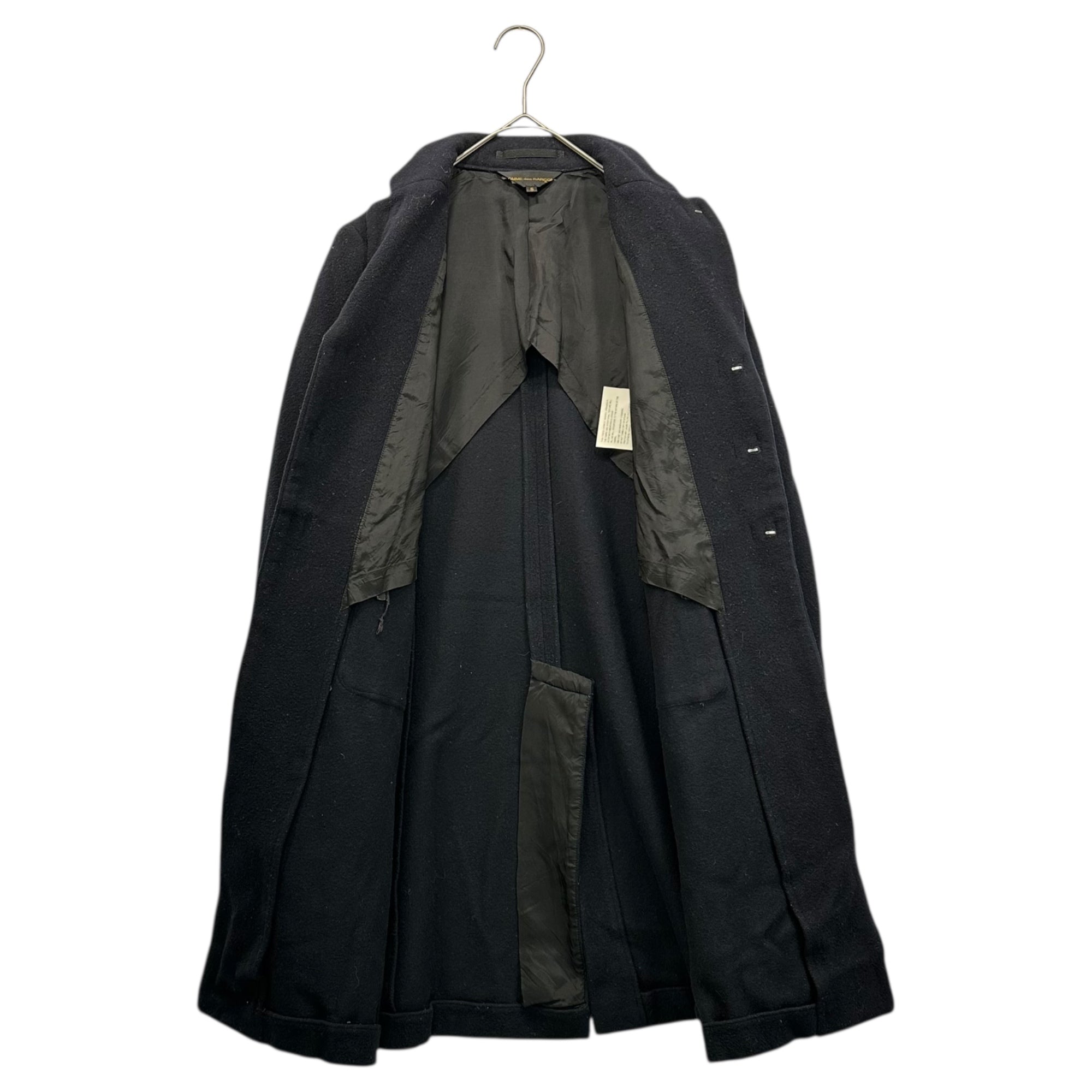 COMME des GARCONS(コムデギャルソン) 10AW Wool Nylon Hook Button Melton Jacket ウール ナイロン フックボタン メルトン ジャケット GF-J071 S ブラック AD2010