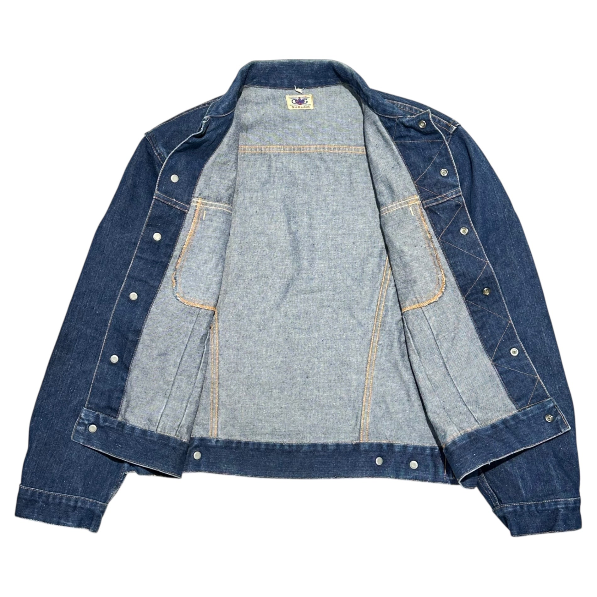 GWG(ジーダブルジー) 60's~70's ”COWBOY KING” Vintage Denim Jacket カーボーイキング ヴィンテージ デニム ジャケット 42 M インディゴ 60年代～70年代 古着