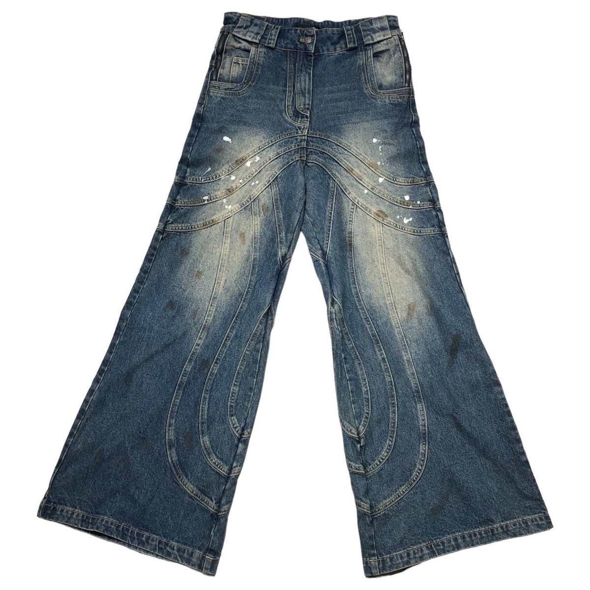 NO/FAITH 拭き取 STUDIOS FLARED DENIM 004 PAINTER / PAINTER フレア  