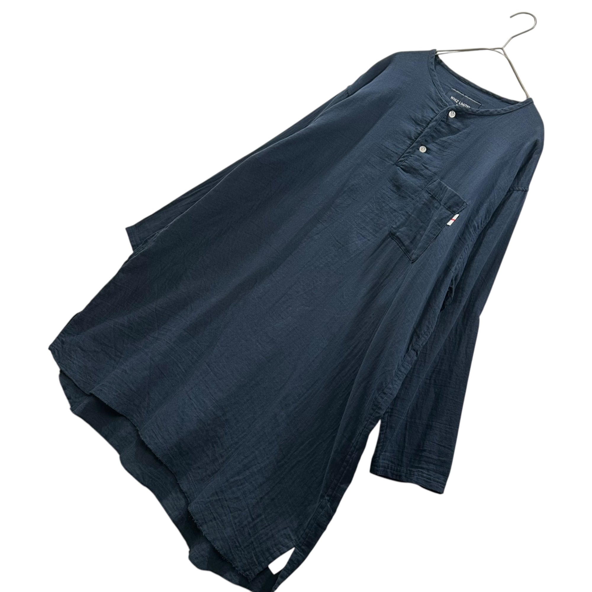 WHIZ LIMITED(ウィズリミテッド) GAUZE SHIRT ヘンリーネック ガーゼ シャツ WL-S-08 M ネイビー