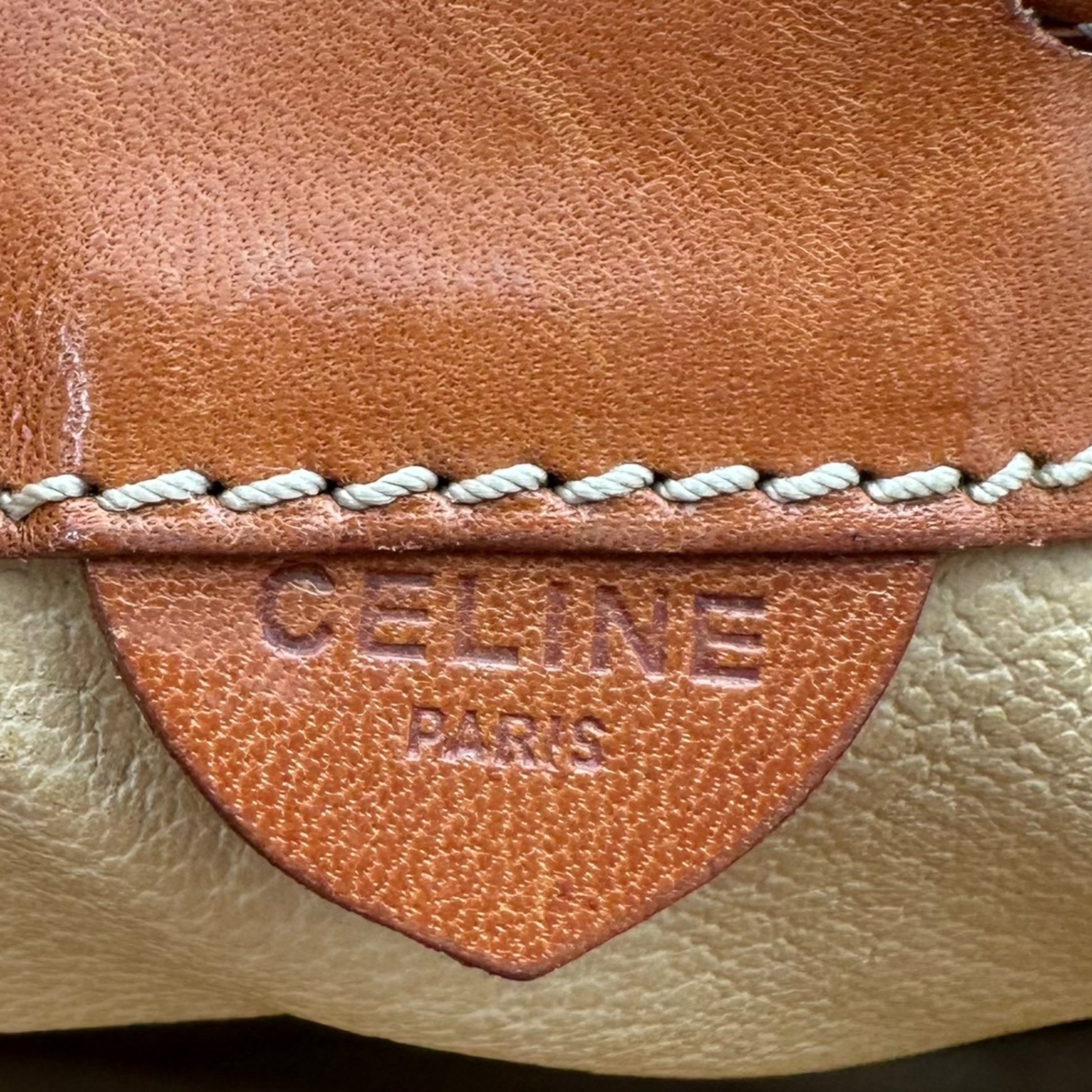 CELINE(セリーヌ) Macadam Drawstring Shoulder Bag マカダム柄 巾着 ショルダー バッグ ブラウン OLD ヴィンテージ
