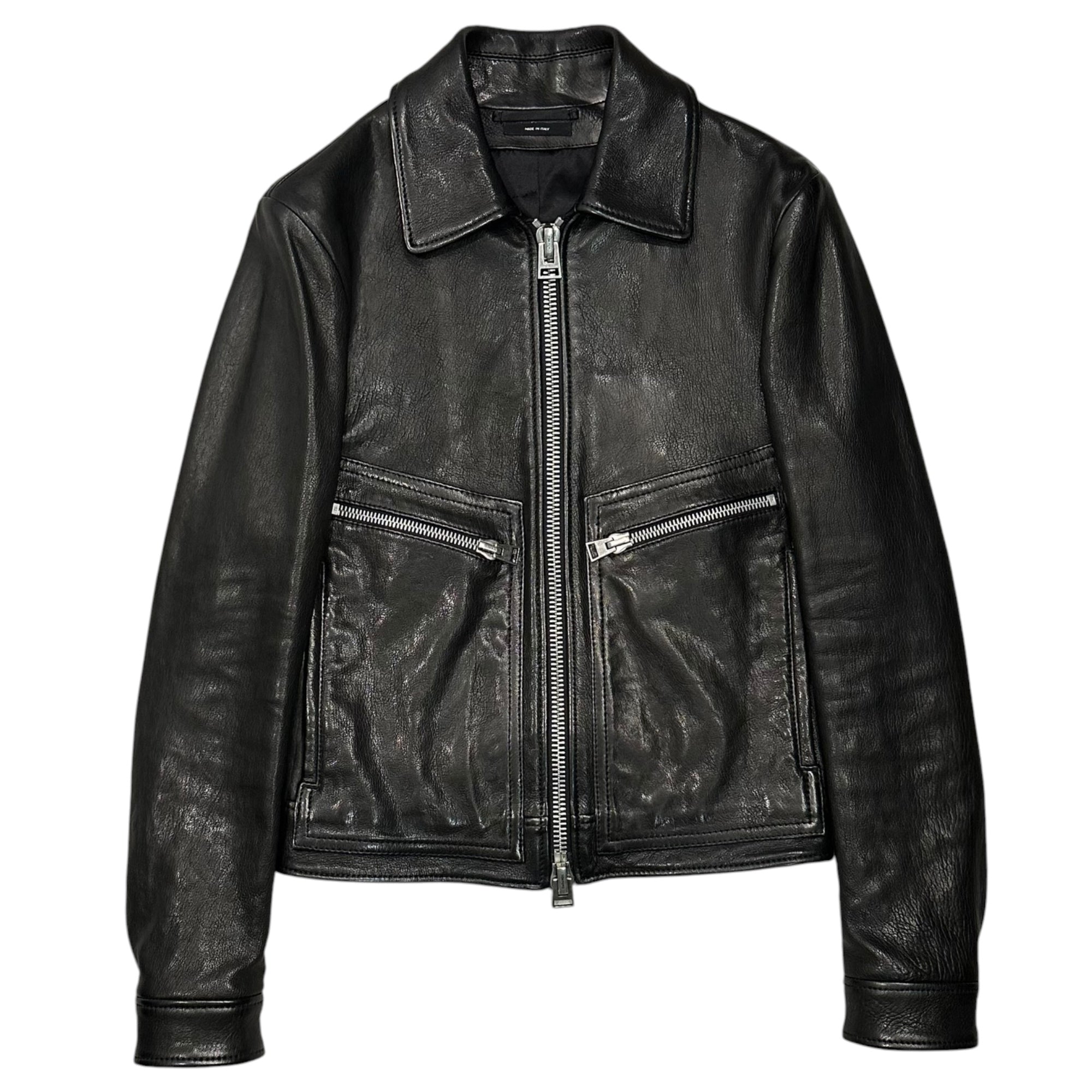 TOM FORD(トムフォード) Zip-Up Leather Jacket ジップアップ レザー