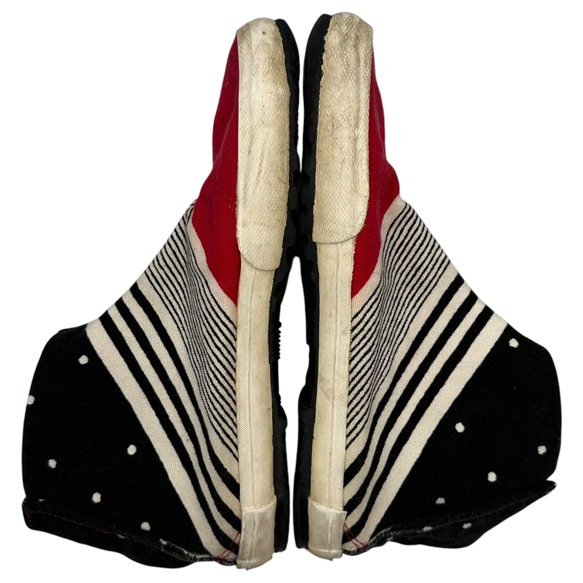 SOU・SOU(ソウソウ) Tabis and sneakers 足袋 スニーカー レッド×アイボリー×ブラック