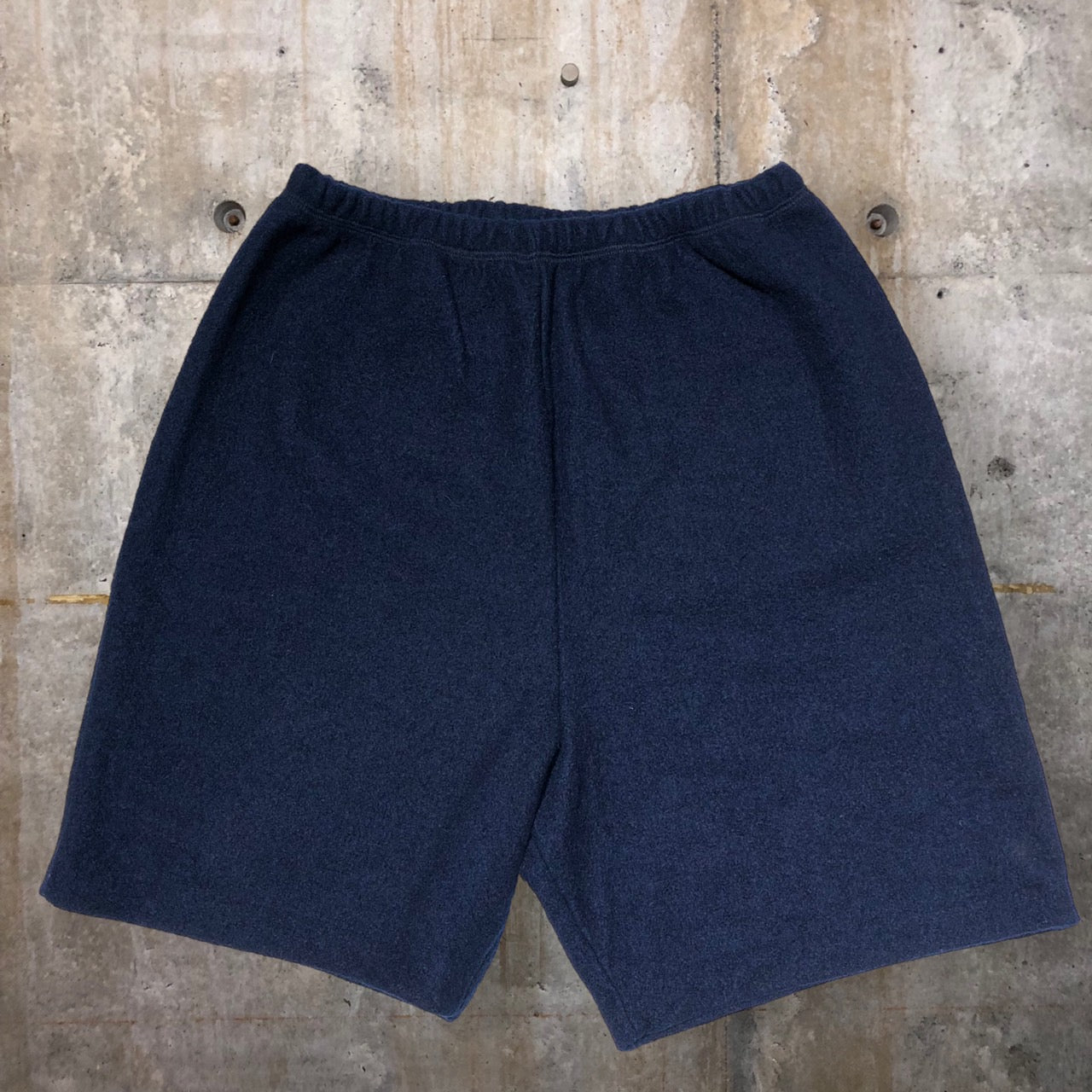 i.s. ISSEY MIYAKE(アイエス イッセイミヤケ) 90's back print wool short pants/ウールショートパンツ IS33-JF018 M ネイビー