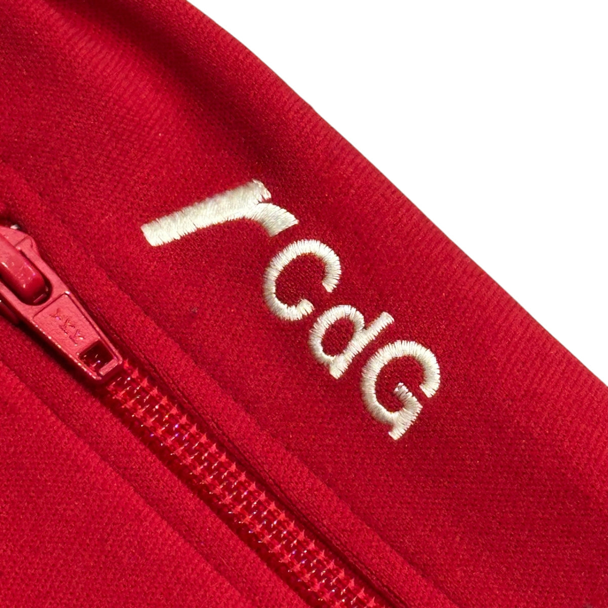 robe de chambre COMME des GARCONS(ローブドシャンブルコムデギャルソン) 2001SS Side Logo Side Stripe Track Pants サイドロゴ サイドライン トラック パンツ RA-T041 M レッド×ホワイト AD2001 男性着用可能