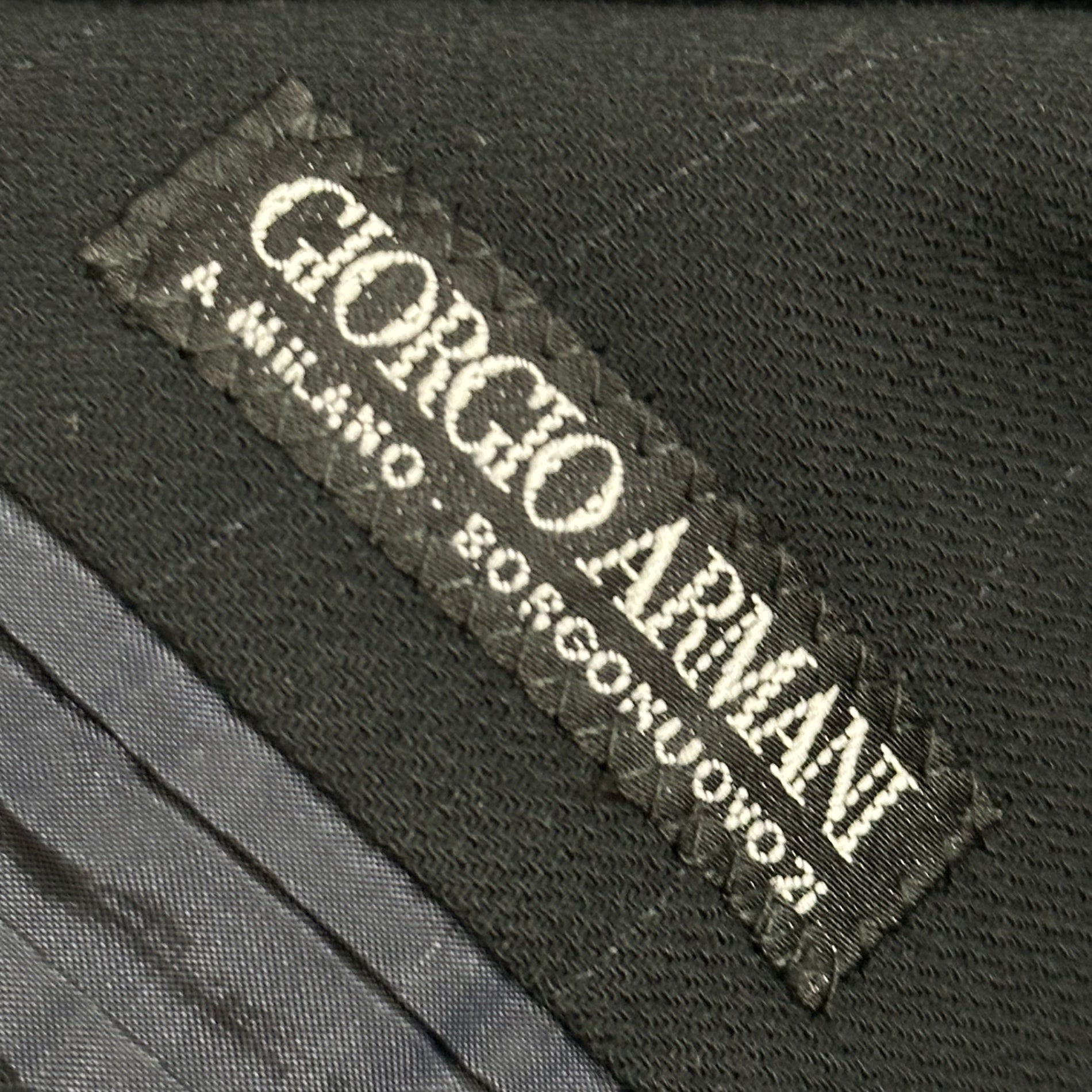 GIORGIO ARMANI(ジョルジオアルマーニ) 80's No-collar tailored jacket 80年代 ノーカラー テーラード ジャケット 48 ダークネイビー 80年代ヴィンテージ 稀少アイテム