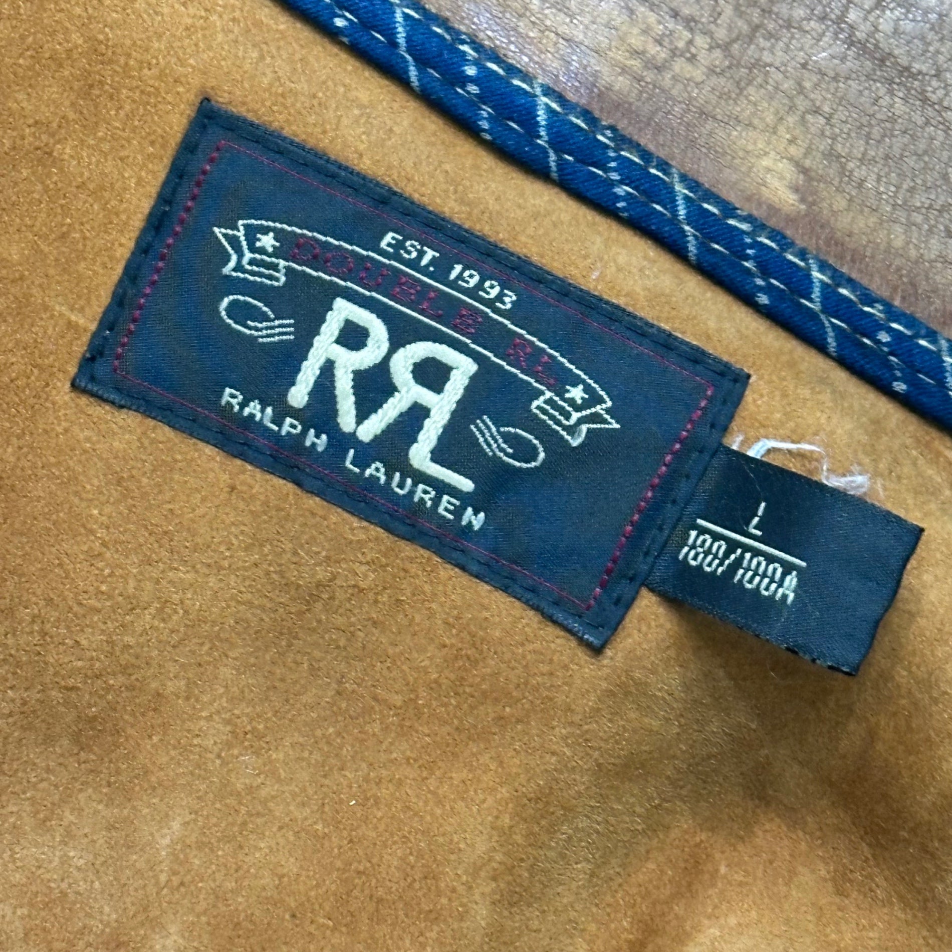 RRL(ダブルアールエル) GRIGGS LEATHER JACKET -GOAT HIDE グリッグス レザージャケット - ゴート レザー L ブラウン コンチョ 山羊革