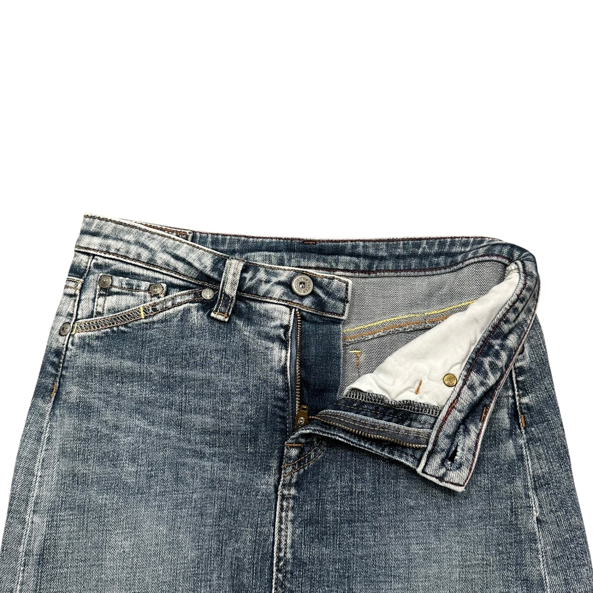 MARITHE FRANCOIS GIRBAUD(マリテフランソワジルボー) 00's Redesigned Denim Mini Skirt 再構築 デニム ミニ スカート F6-3014 SS インディゴ Y2K