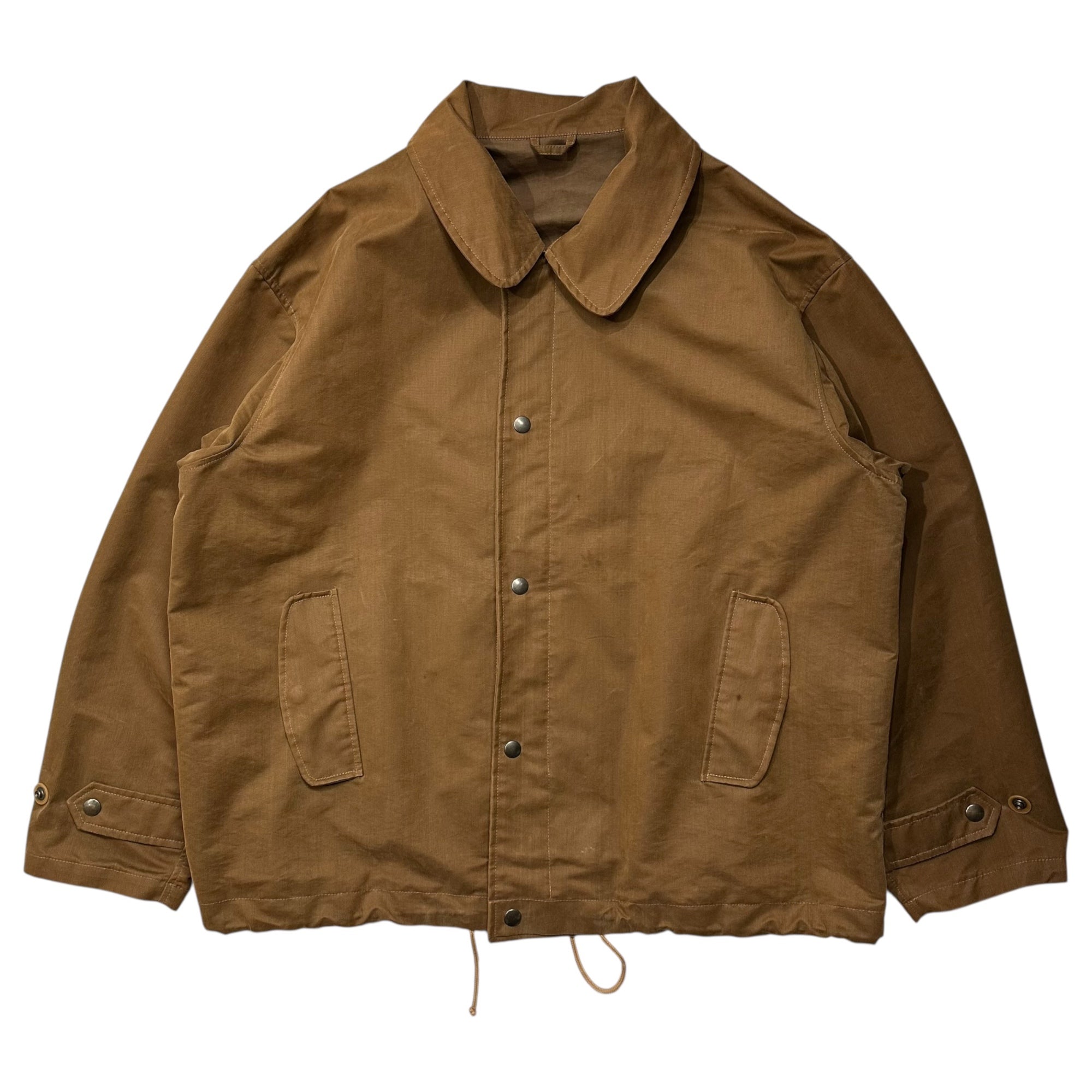 GIORGIO ARMANI(ジョルジオアルマーニ) 80’s~90's Archive Co/Po Snap Button Jacket アーカイブ コットンポリ スナップボタン ジャケット 42(XL程度) ブラウン 80年代～90年代 ヴィンテージ LE COLLEZIONI