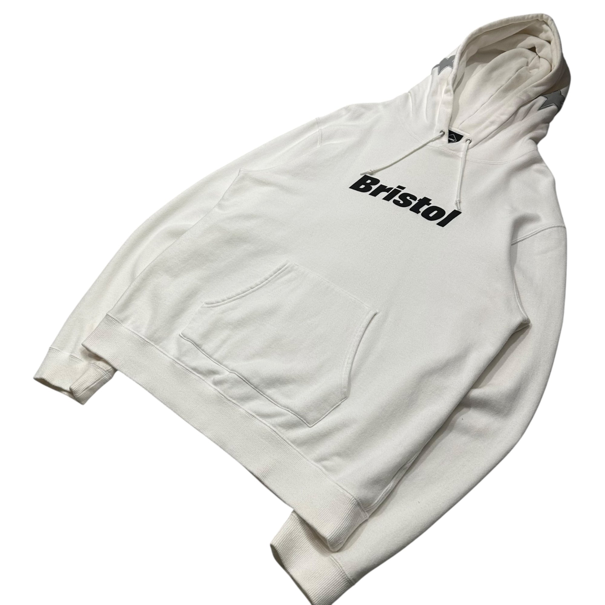 F.C.Real Bristol FCRB(エフシーレアルブリストル) REFLECTIVE STAR PULLOVER HOODY リフレクティブ スター プルオーバー フーディ パーカー FCRB-189061 L ホワイト×ブラック