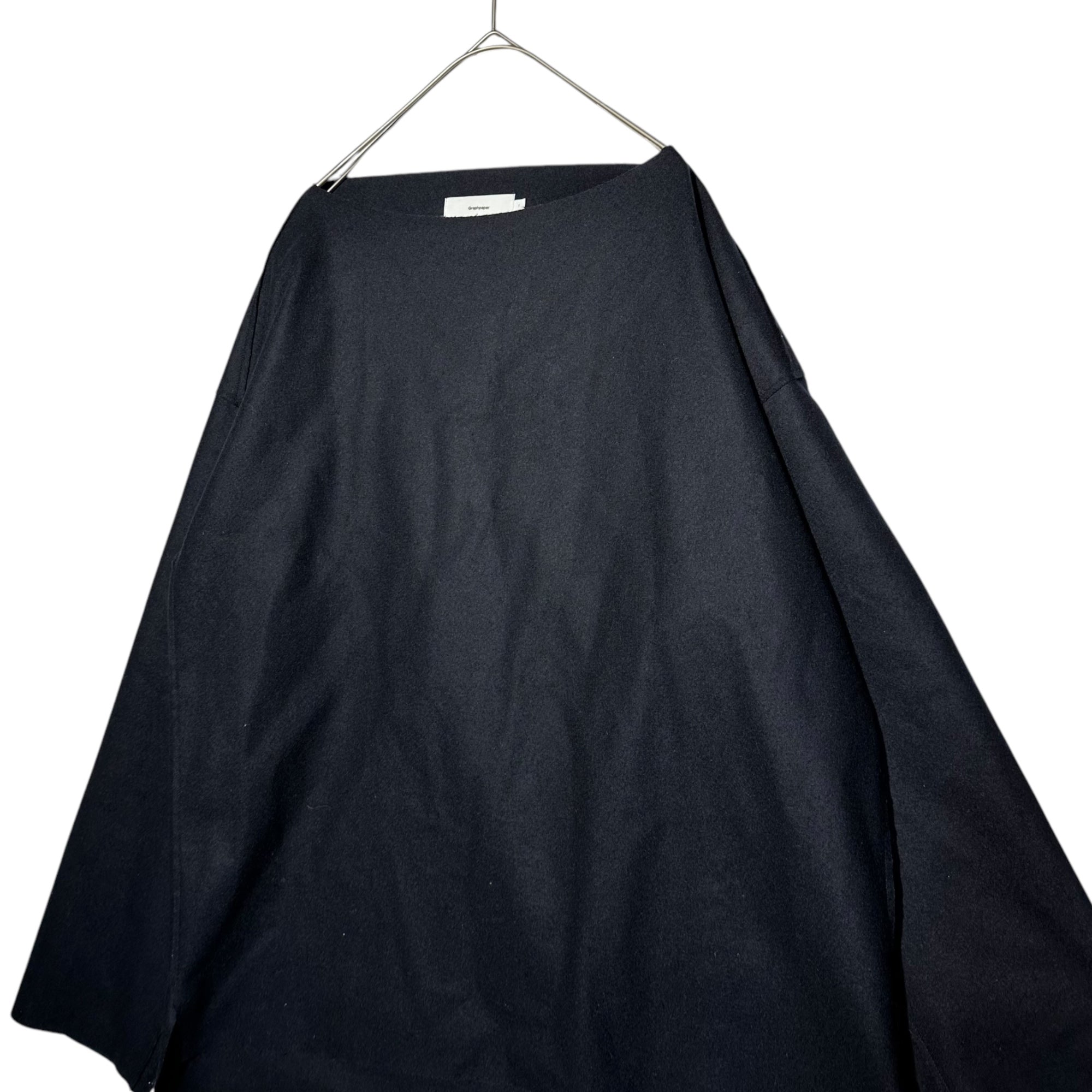 Graphpaper(グラフペーパー) wool long sleeve cut and sew ウール 長袖 カットソー GPW16-PO02 1 ネイビー