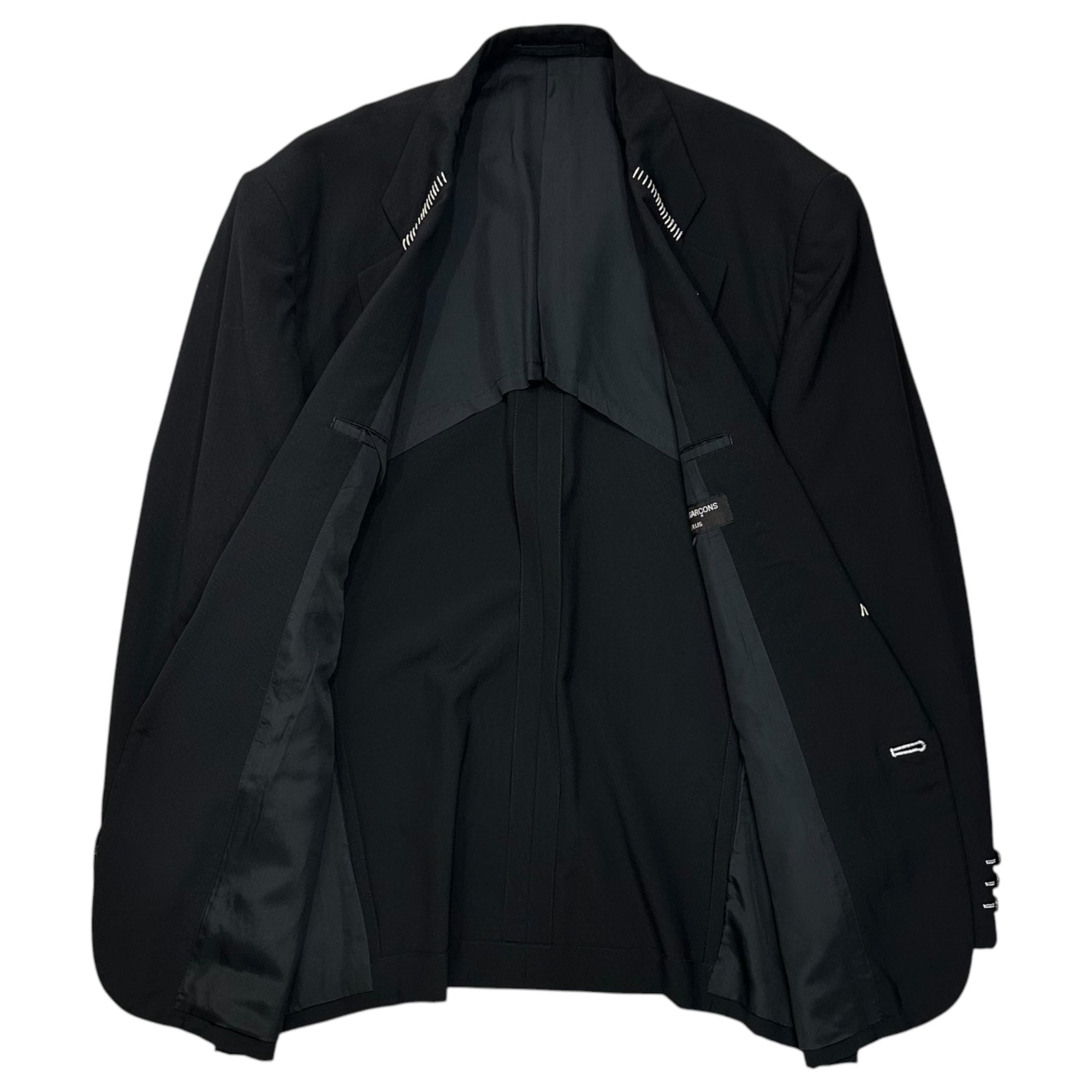 COMME des GARCONS HOMME PLUS(コムデギャルソンオムプリュス) 1992SS ”KIZU” Wild Stitch 1B Jacket キズ加工 ワイルド ステッチ テーラード ジャケット PJ-11025M M ブラック AD1991 90's 90年代