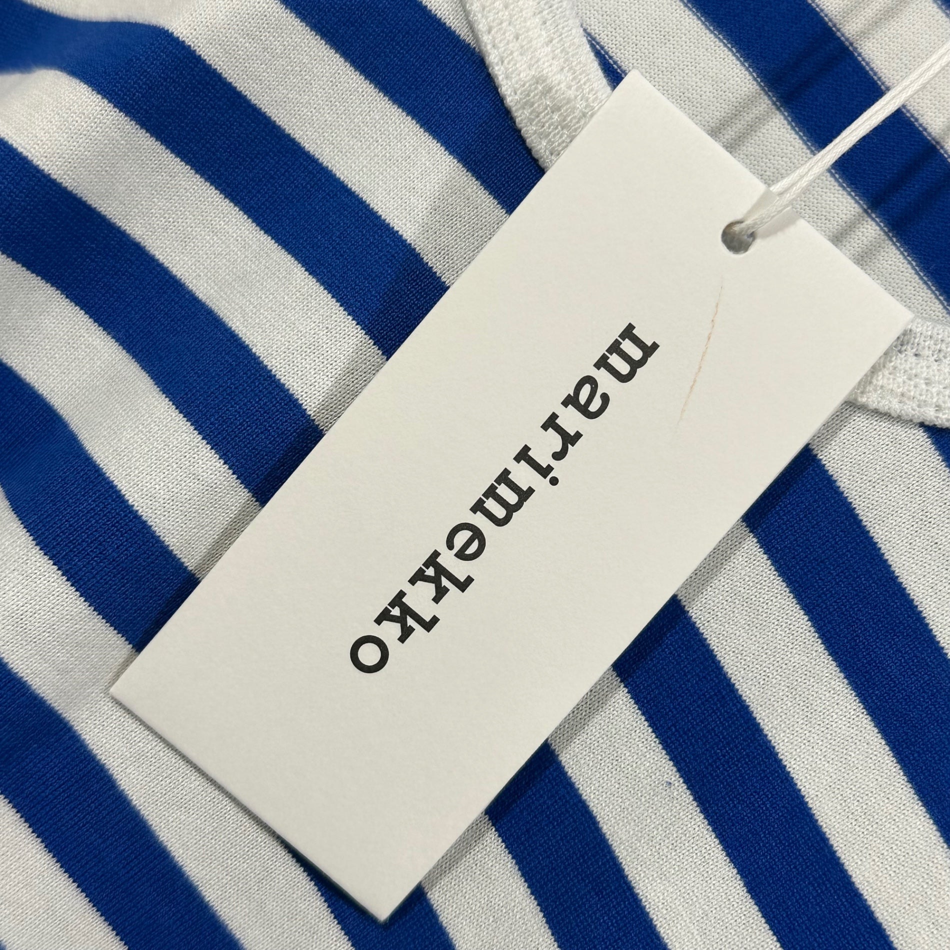 marimekko(マリメッコ) TASARAITA Border T-Shirt タサライタ ボーダー Tシャツ TASARAITA AW-14 L ホワイト×ブルー