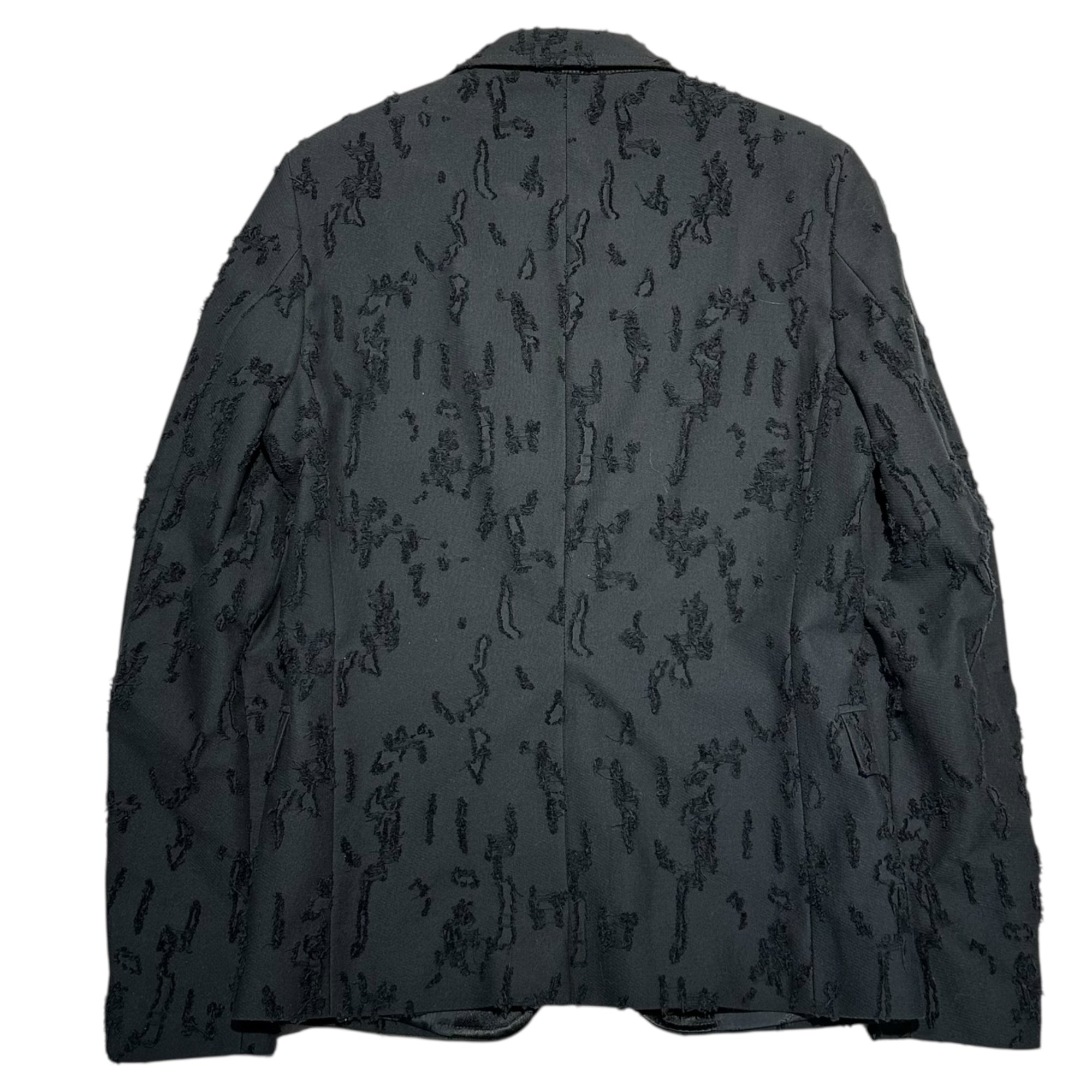DIESEL BLACK GOLD(ディーゼルブラックゴールド) Broken Setup Jacket ブロークン セットアップ ジャケット JK:46 PT:44 ブラック ダメージ加工 テーラード スラックス パンツ スーツ