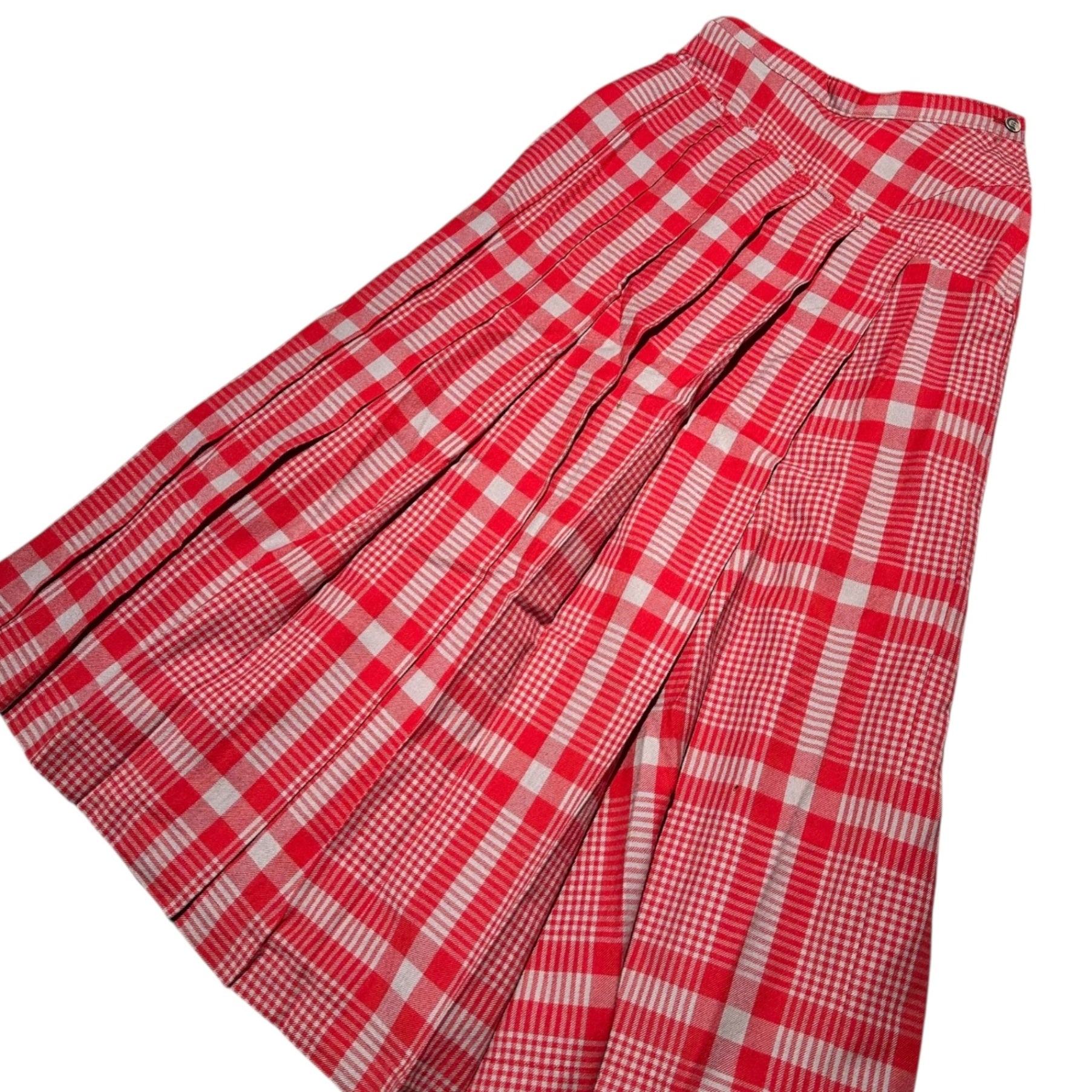 tricot COMME des GARCONS(トリココムデギャルソン) 1994AW Asymmetrical long plaid skirt アシンメトリー ロング チェック スカート TS-04008S S レッド×グレー AD1994 90's 90年代
