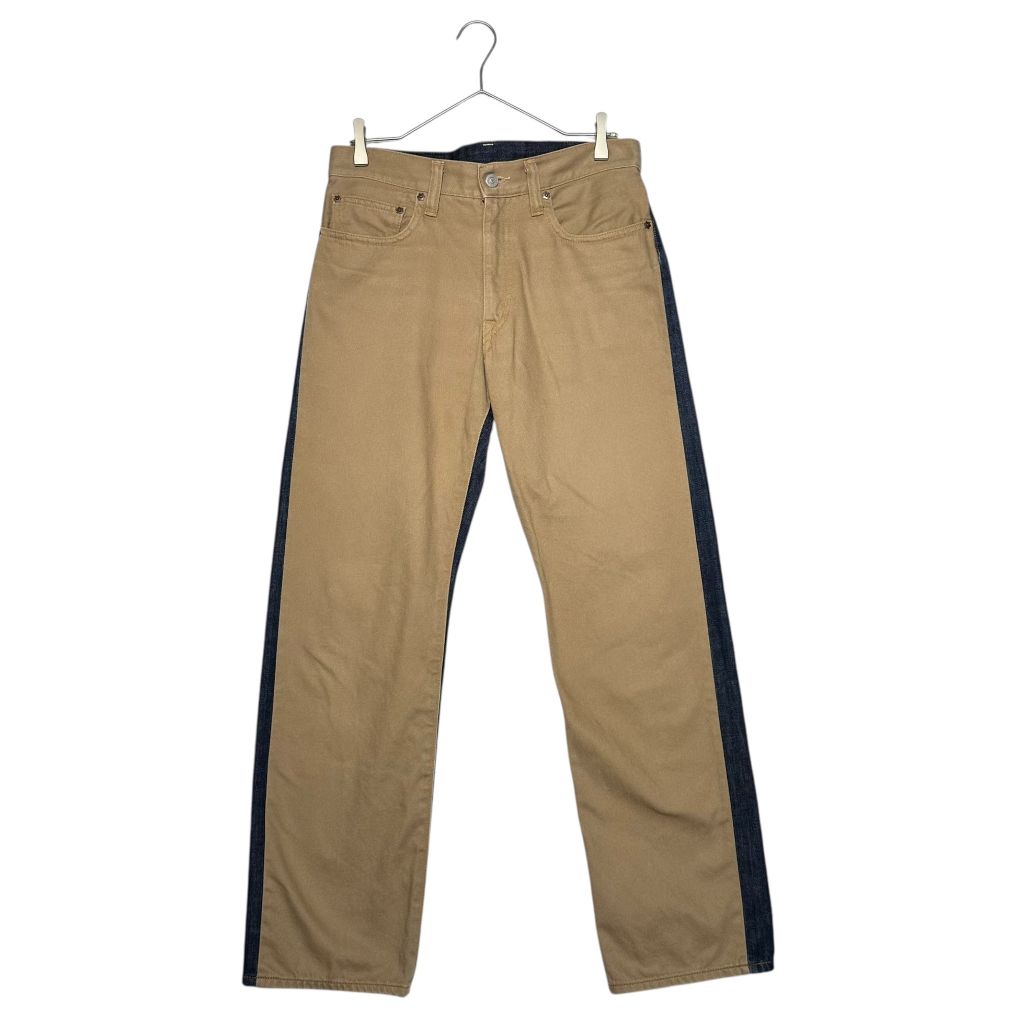 KOJIMA GENES(児島ジーンズ) Katsuragi Denim Bicolor Docking Pants カツラギ デニム バイカラー ドッキング パンツ 32 インディゴ×ベージュ
