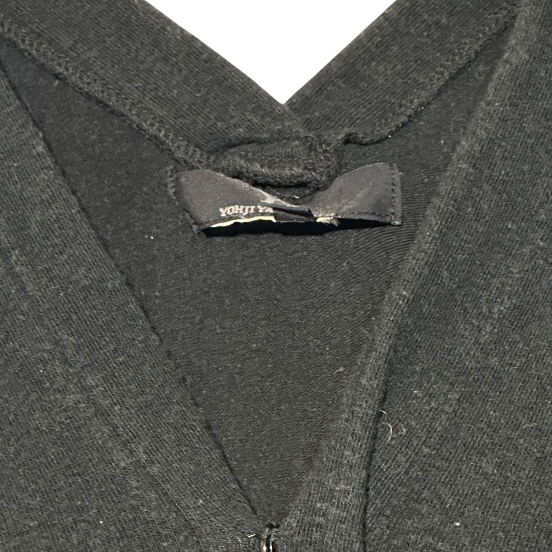 Y's(ワイズ) Brushed Cotton Poly Stretch Snap Button Cardigan 起毛加工 コットン ポリ ストレッチ スナップ ボタン カーディガン 首元タグ切り取り 3(L程度) ブラック