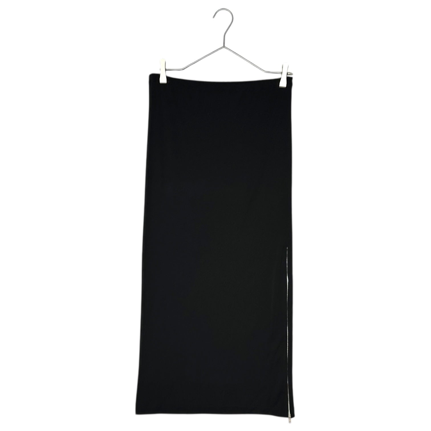 Y's(ワイズ) Side-Zip Tight Long Skirt サイドジップ タイト ロング スカート YL-T65-906 表記無(FREE) ブラック ウエストゴム ストレッチ