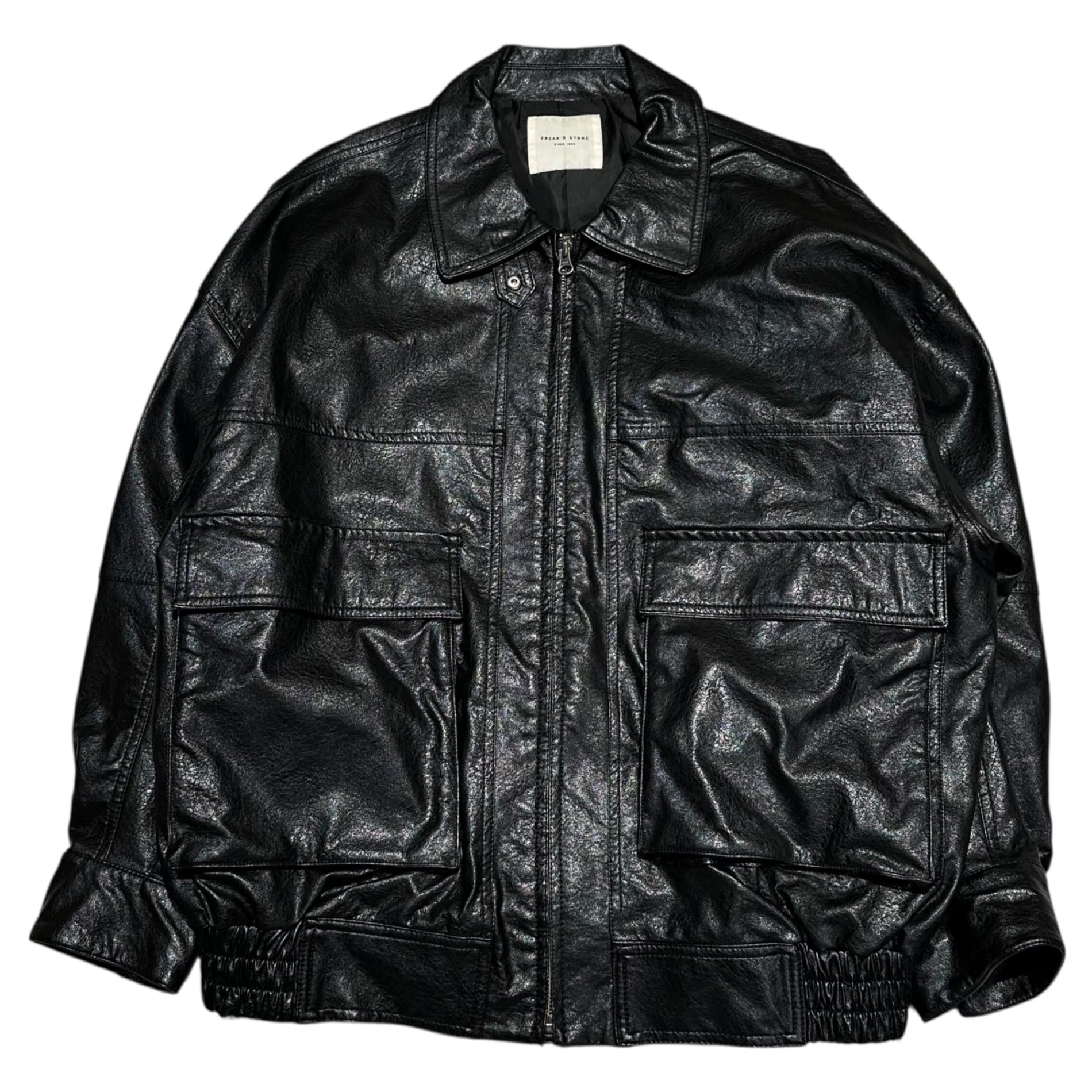 FREAKS STORE(フリークスストア) Faux Leather Jacket フェイク レザー ブルゾン 1153248901411 FREE ブラック