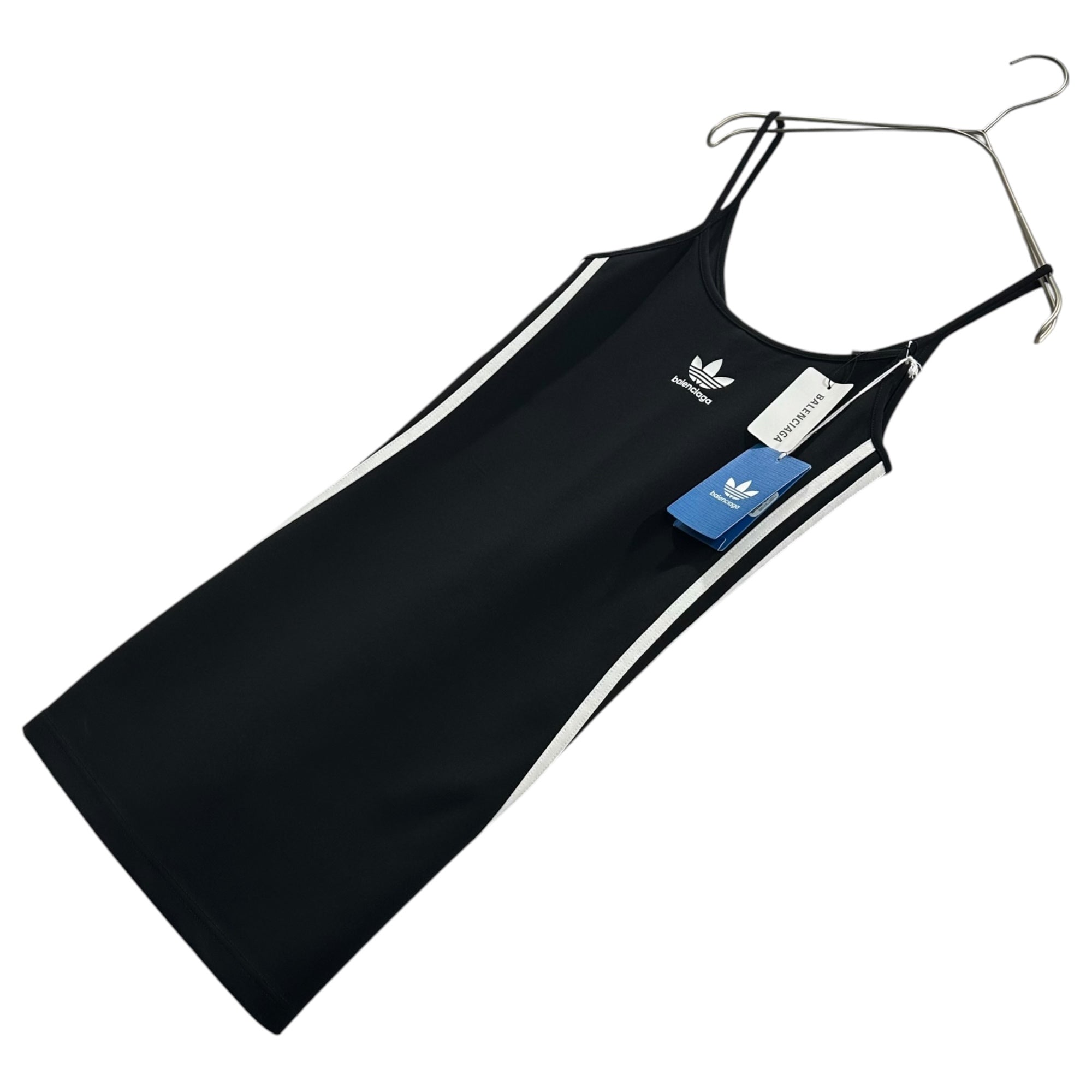 BALENCIAGA(バレンシアガ) 3-LINE Stretch Trefoil Logo Dress スリーライン ストレッチ トレフォイル ロゴ ワンピース ドレス JP57 2022 02480 34(XS程度) ブラック×ホワイト
