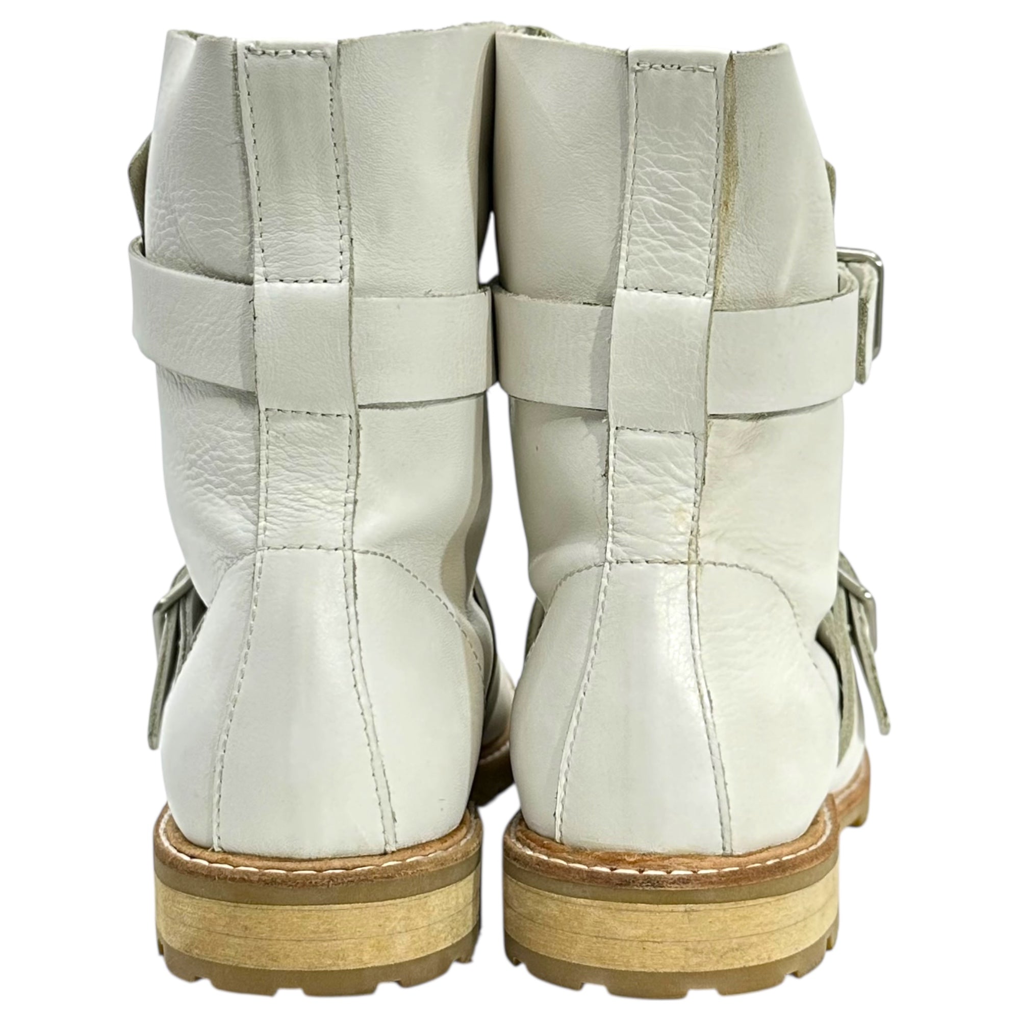 zucca(ズッカ) Double Belt Leather Engineer Boots ダブルベルト レザー エンジニア ブーツ ZU41-AJ348 L(25.5~26cm程度) ホワイト
