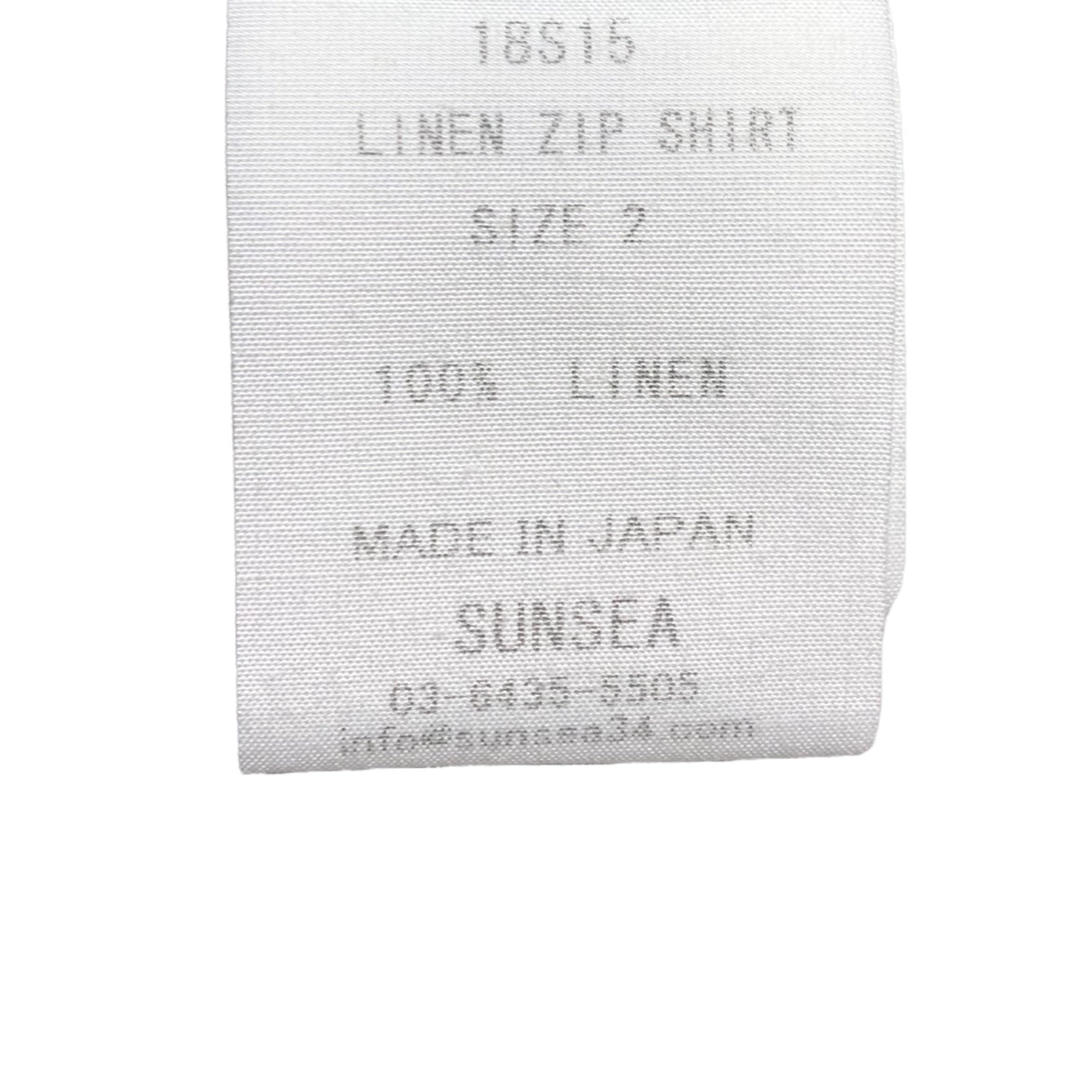 SUNSEA(サンシー) 18SS Linen Zip Shirt 2 リネン ジップシャツ 18S15 2(M) ライトブルー