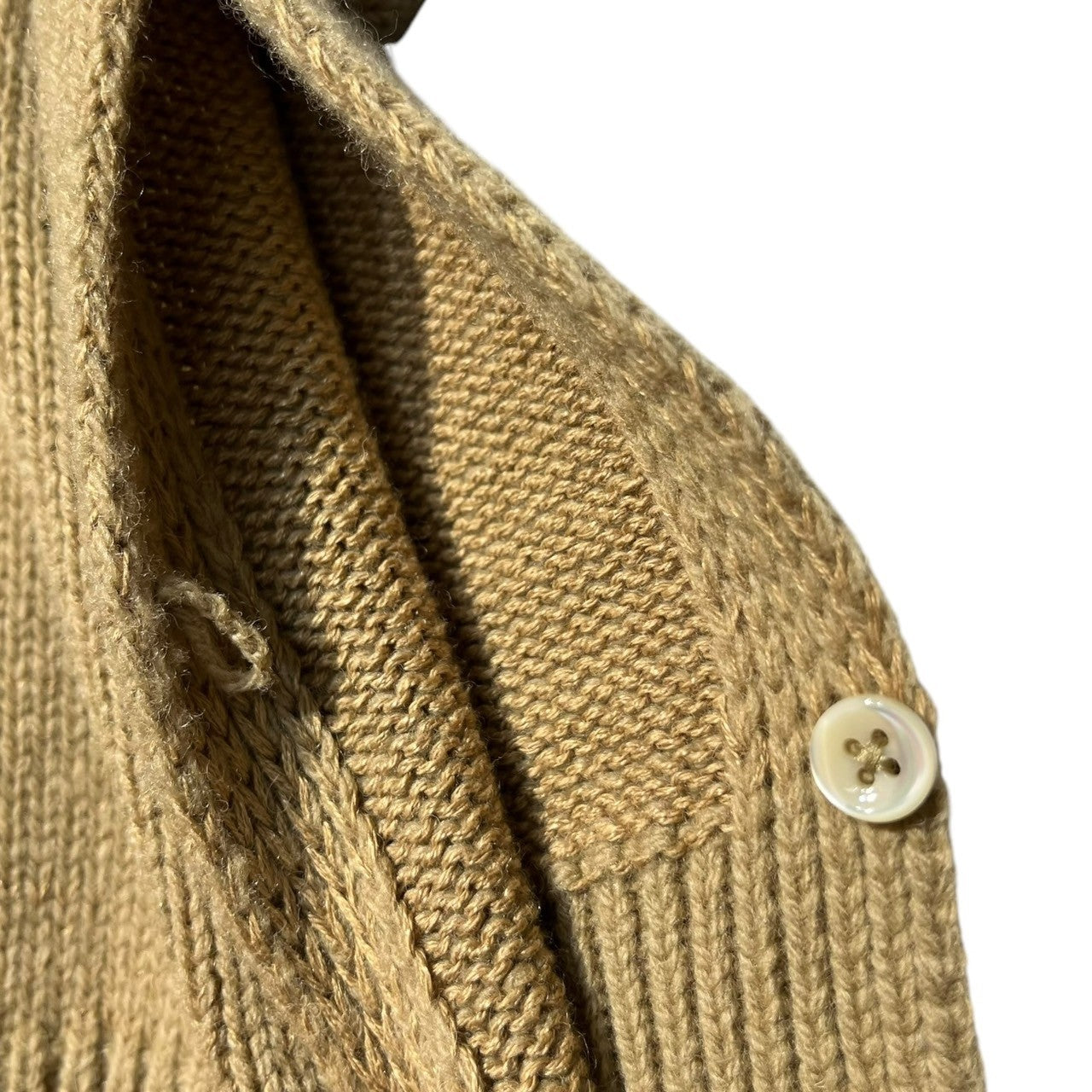 MAISON MARGIELA(メゾンマルジェラ) Mid-gauge Shetland wool linen cotton knit vest ミドルゲージ シェットランド ウール リネン コットン ニット ベスト SI1TH0001 S18064 M ブラウン ユニセックス ウールリネンタバード サイドスリット