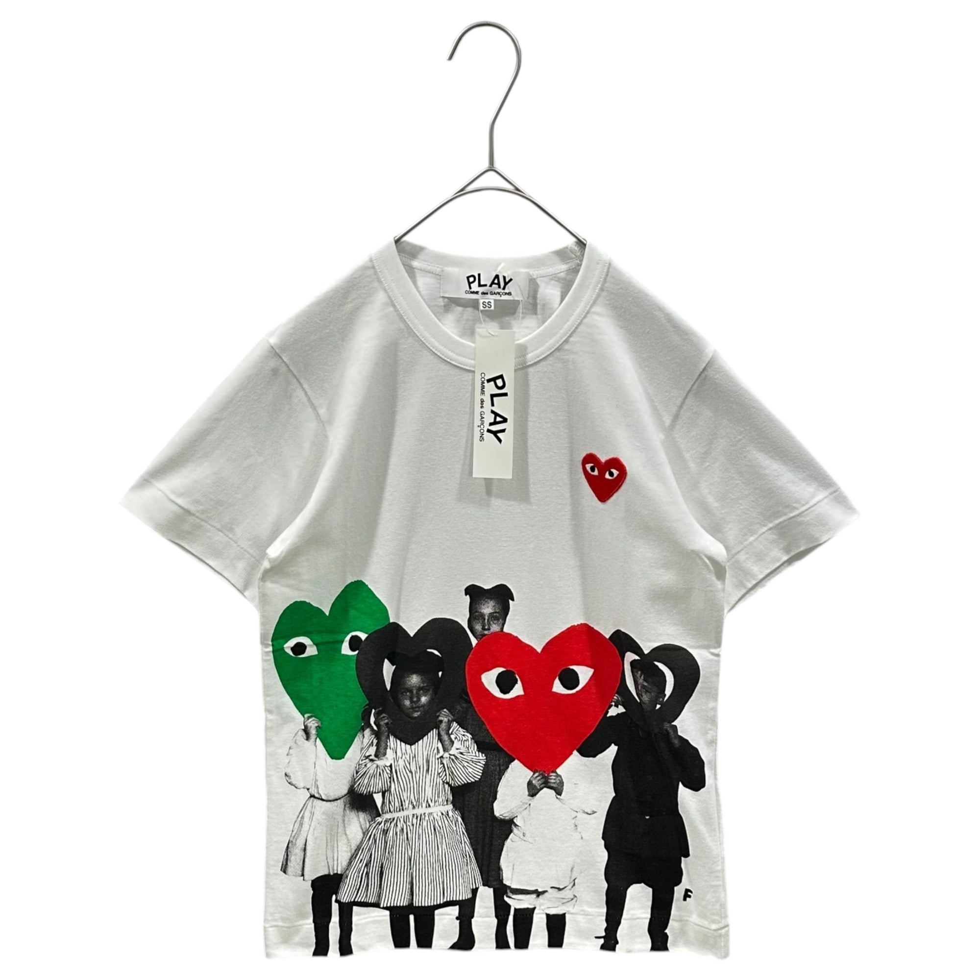 COMME des GARCONS(コムデギャルソン) 2008 limted Xmas Graphic Tee クリスマス限定 ハート ロゴ グラフィック Tシャツ AB-T001 SS ホワイト AD2008