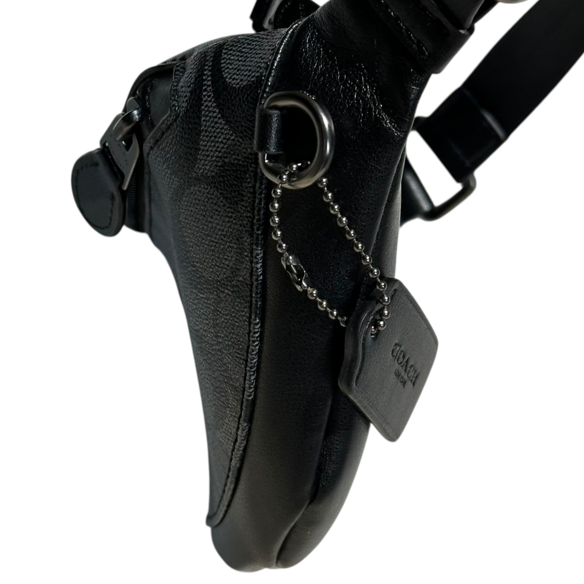 COACH(コーチ) Warren Belt Bag Signature Canvas ワーレン ベルト バッグ シグネチャー キャンバス H1961 ブラック ボディバッグ ウエスト ポーチ 斜め掛け ショルダー バッグ