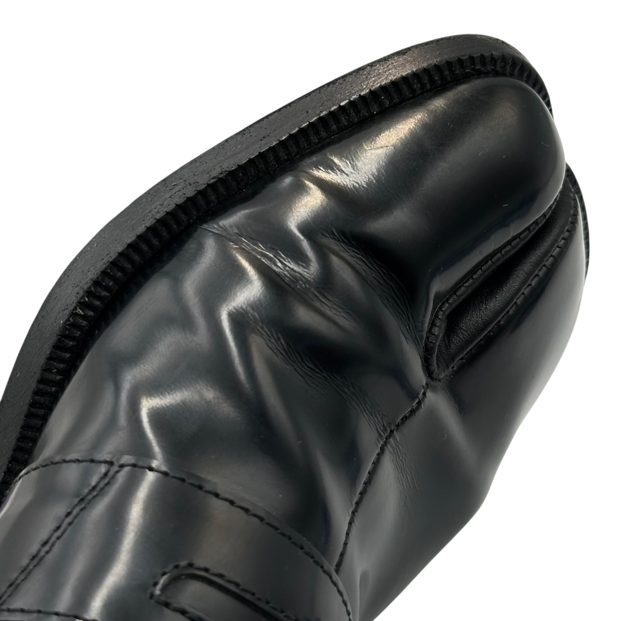 MAISON MARGIELA(メゾンマルジェラ) TABI COIN LOAFER - High-Shine Leather 足袋 ローファーハイシャイン レザー 38(24cm程度) ブラック タビ