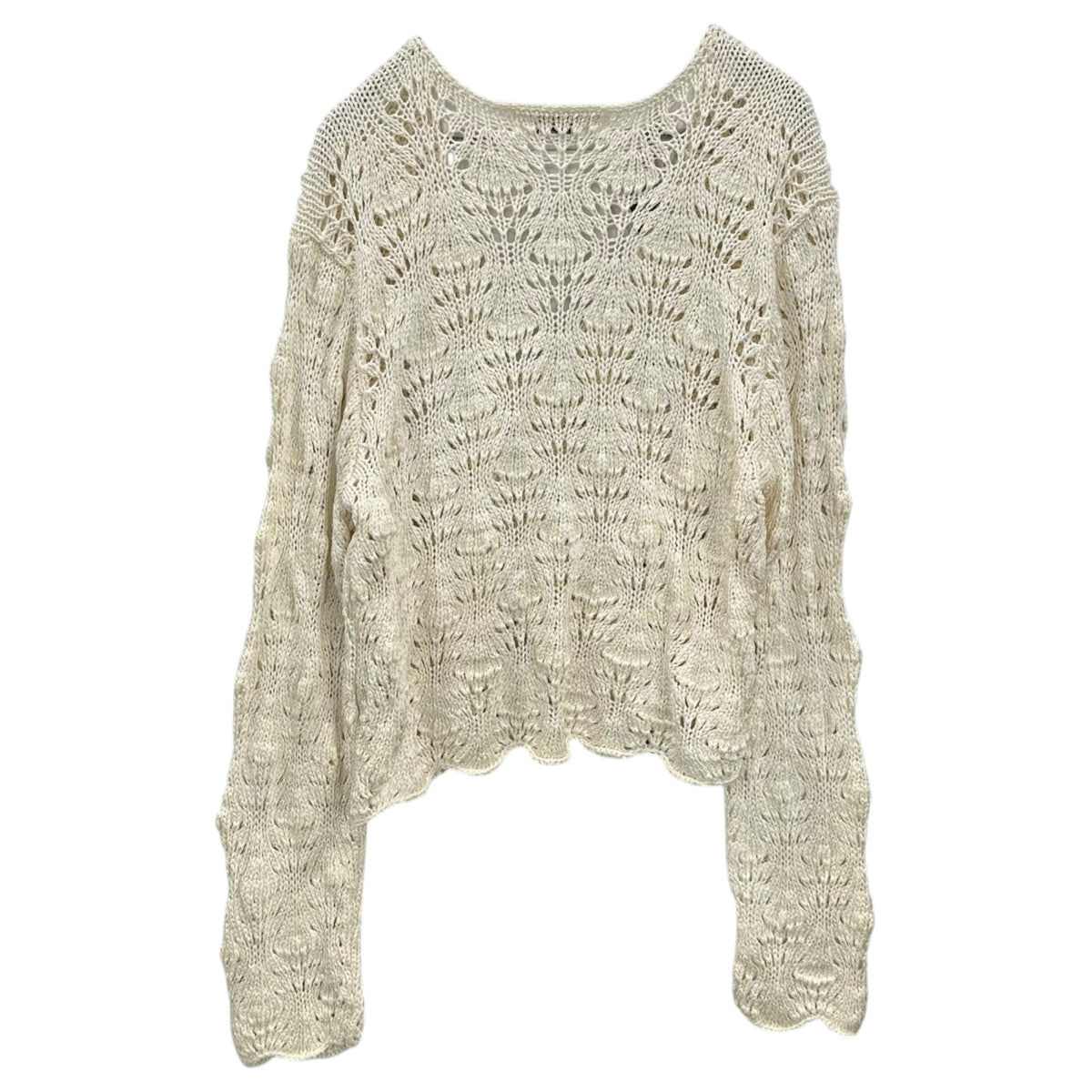 robe de chambre COMME des GARCONS(ローブドシャンブルコムデギャルソン) 1990's Cotton-Rayon Lace-Knit Cardigan コットン レーヨン レース 編み カーディガン RN-020140 FREE オフホワイト AD1989 90s アーカイブ