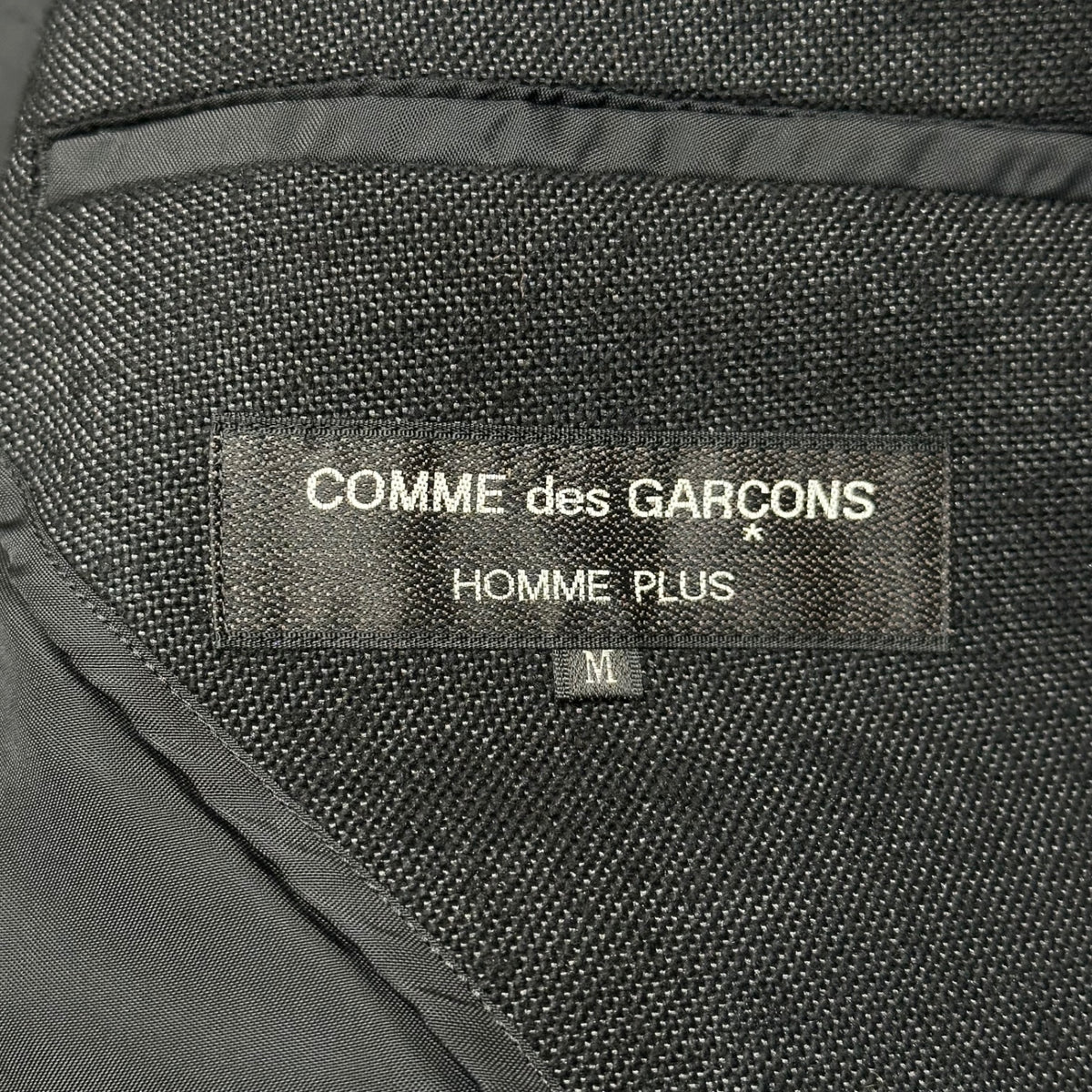 COMME des GARCONS HOMME PLUS(コムデギャルソンオムプリュス) 1998SS New Natural Collection High-Density Polyester Suit Set ニューナチュラル期 高密度 ポリエステル セットアップ スーツ JKT:PJ-10002 BOTTOMS:PP10001 M ブラック AD1997