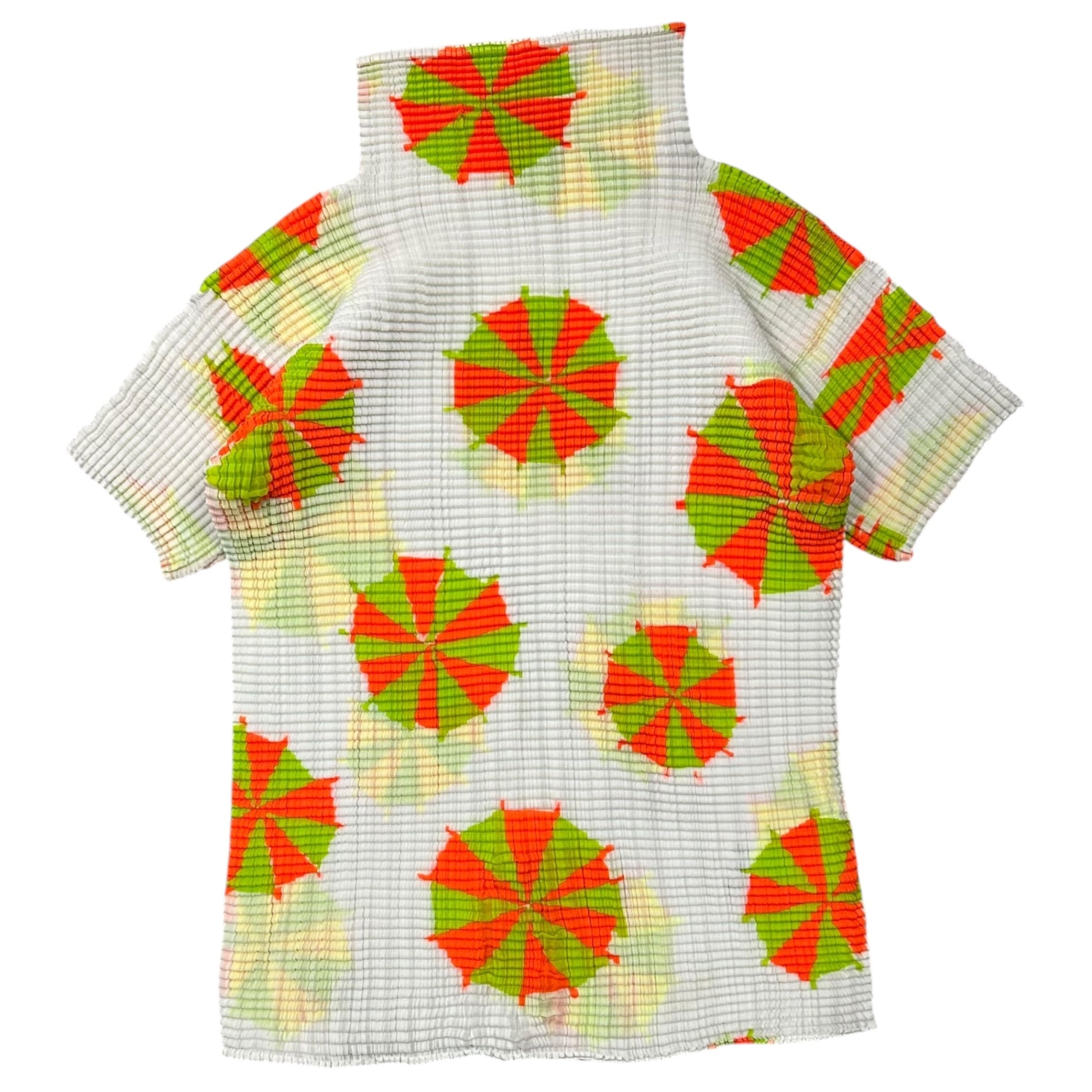 ISSEY MIYAKE(イッセイミヤケ) Umbrella-Print High-Neck Pleated Cut