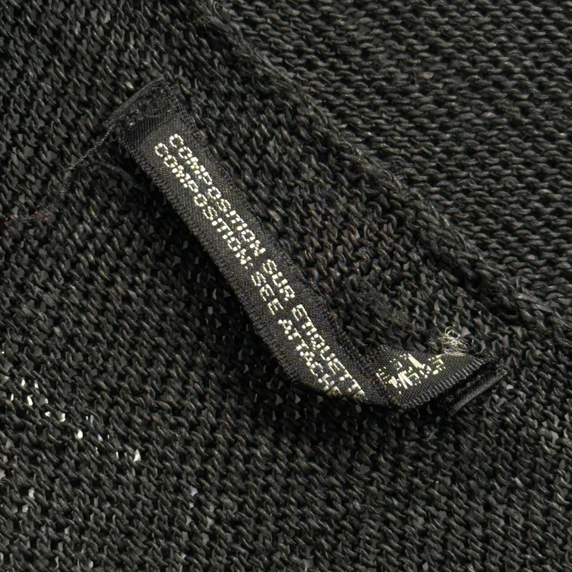 Y's(ワイズ) Paper Yarn Cut-Off Distorted Knit Top ペーパーヤーン 断ち切り 変形 カットソー YX-K36-870 3(L程度) ブラック