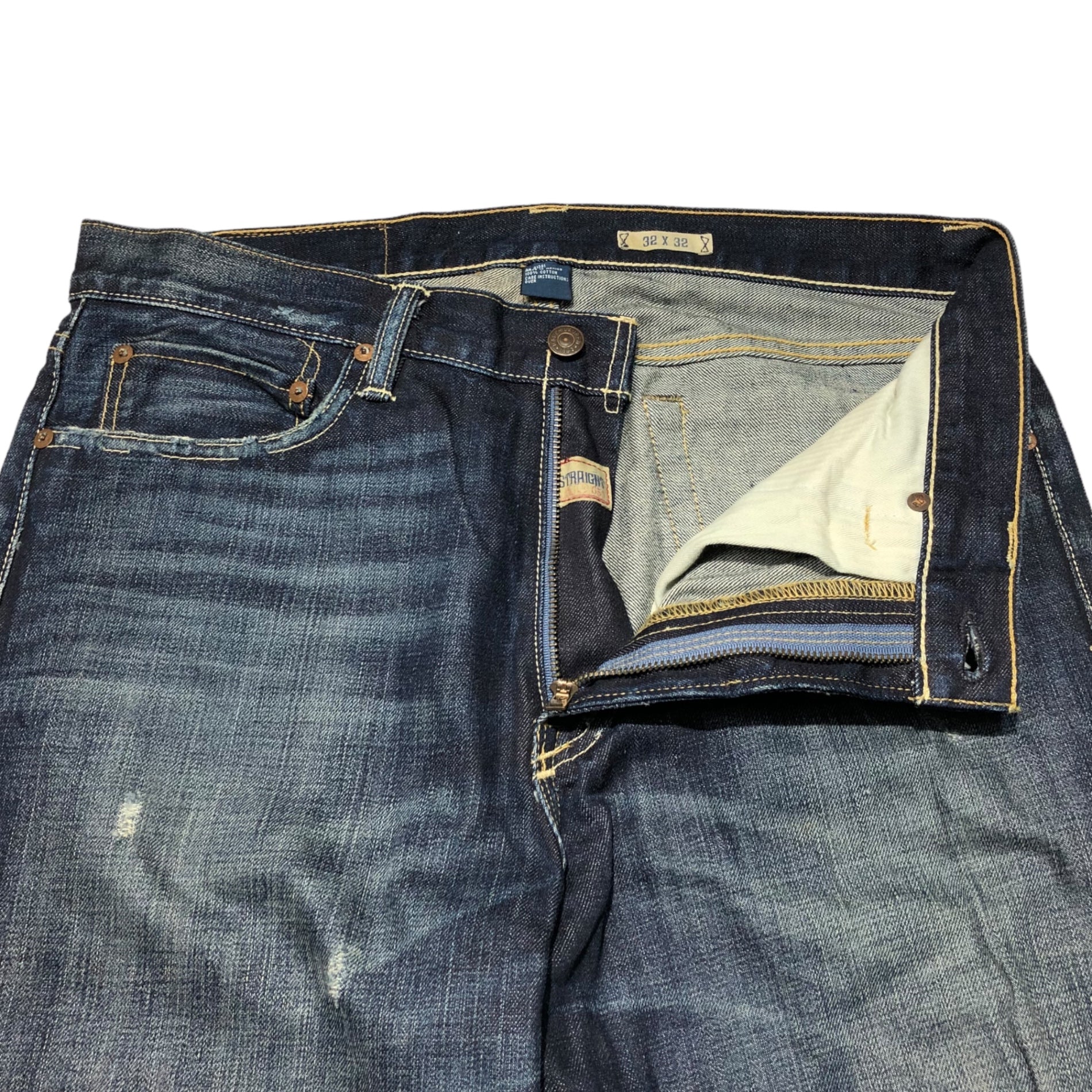POLO RALPH LAUREN(ポロラルフローレン) Vintage processed straight denim pants ヴィンテージ加工 デニム パンツ PP-RL-HW-0262 32×32 デニムパンツ