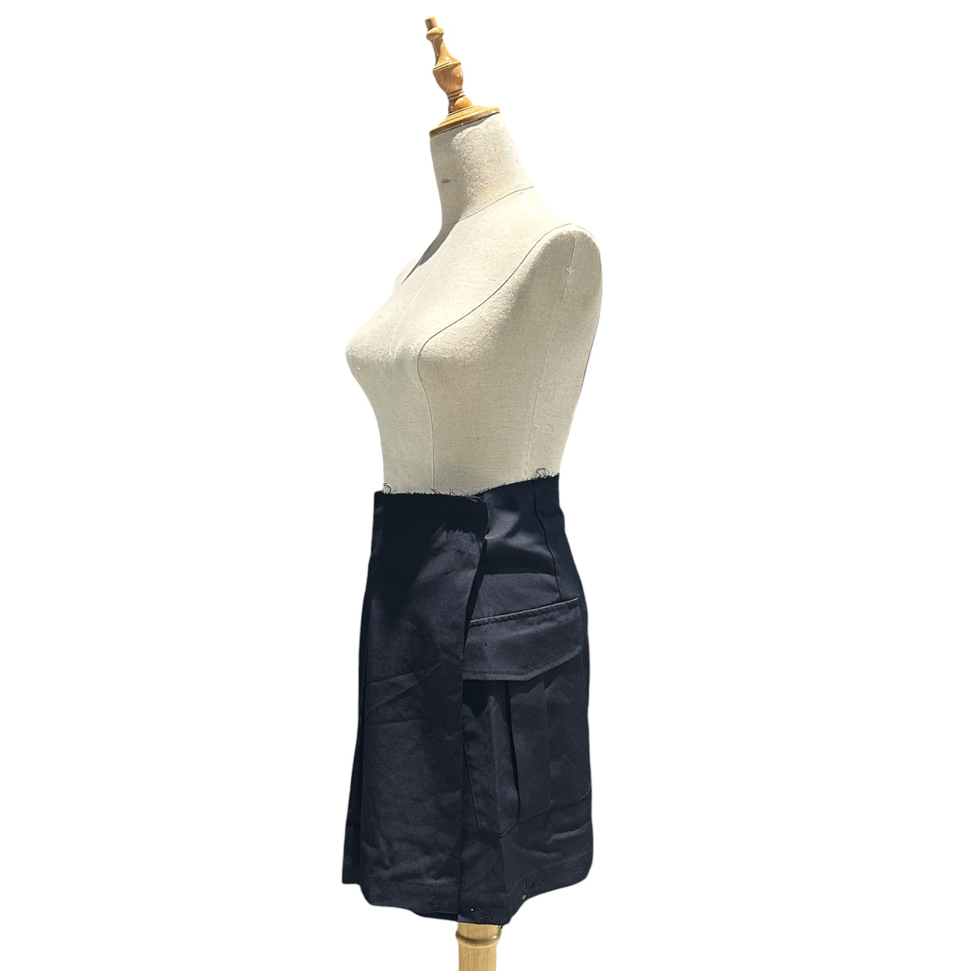 COMME des GARCONS(コムデギャルソン) 1990's Aoyama Exclusive Velcro Wool Wrap Skirt 青山限定 マジックテープ ウール 巻きスカート KX-452030 FREE ネイビー AD1994 90年代