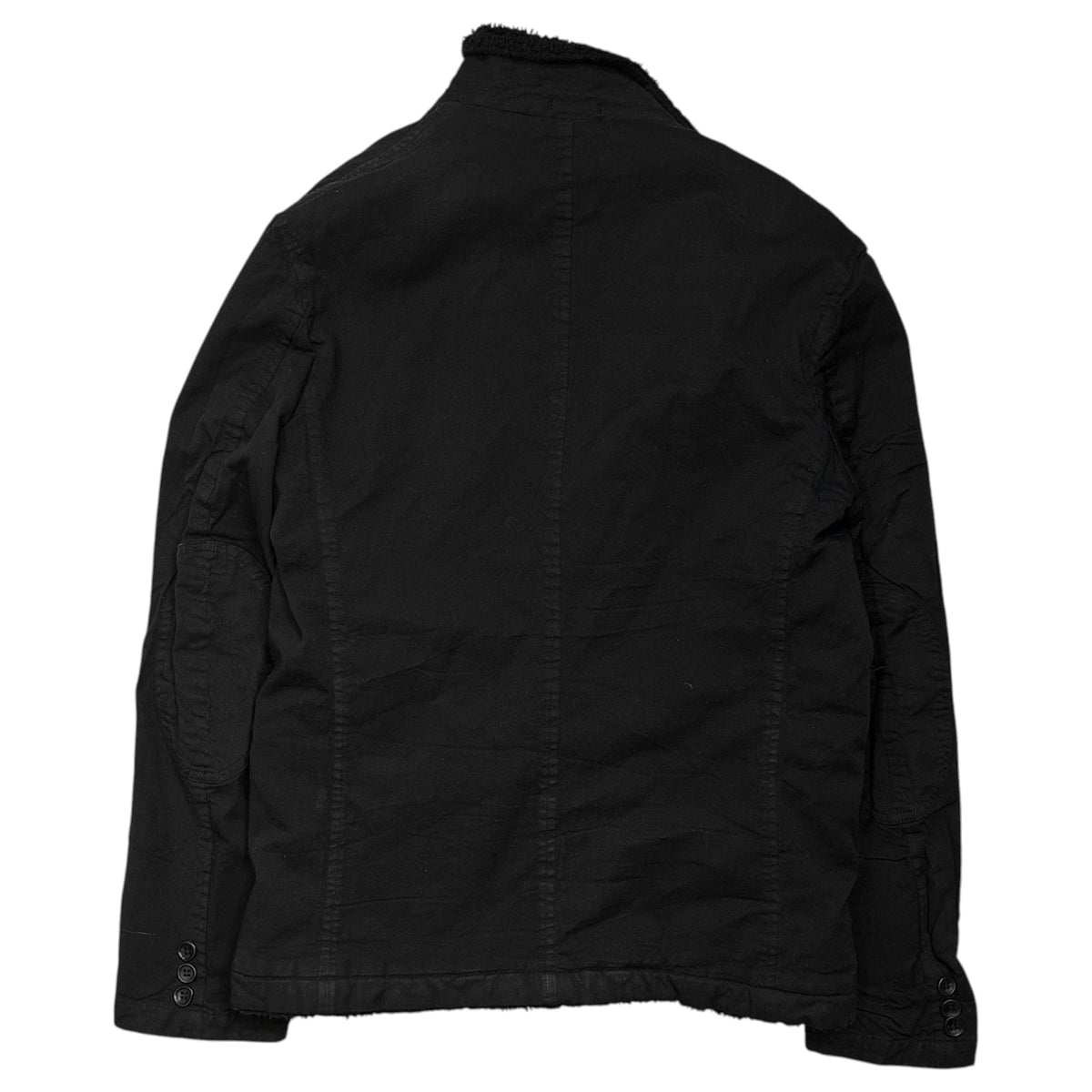 COMME des GARCONS HOMME(コムデギャルソンオム) 2005AW Piece-Dyed Faux Fur-Lined Jacket 製品染め 内ボア ジャケット HP-J049 L ブラック AD2005 00s アーカイブ