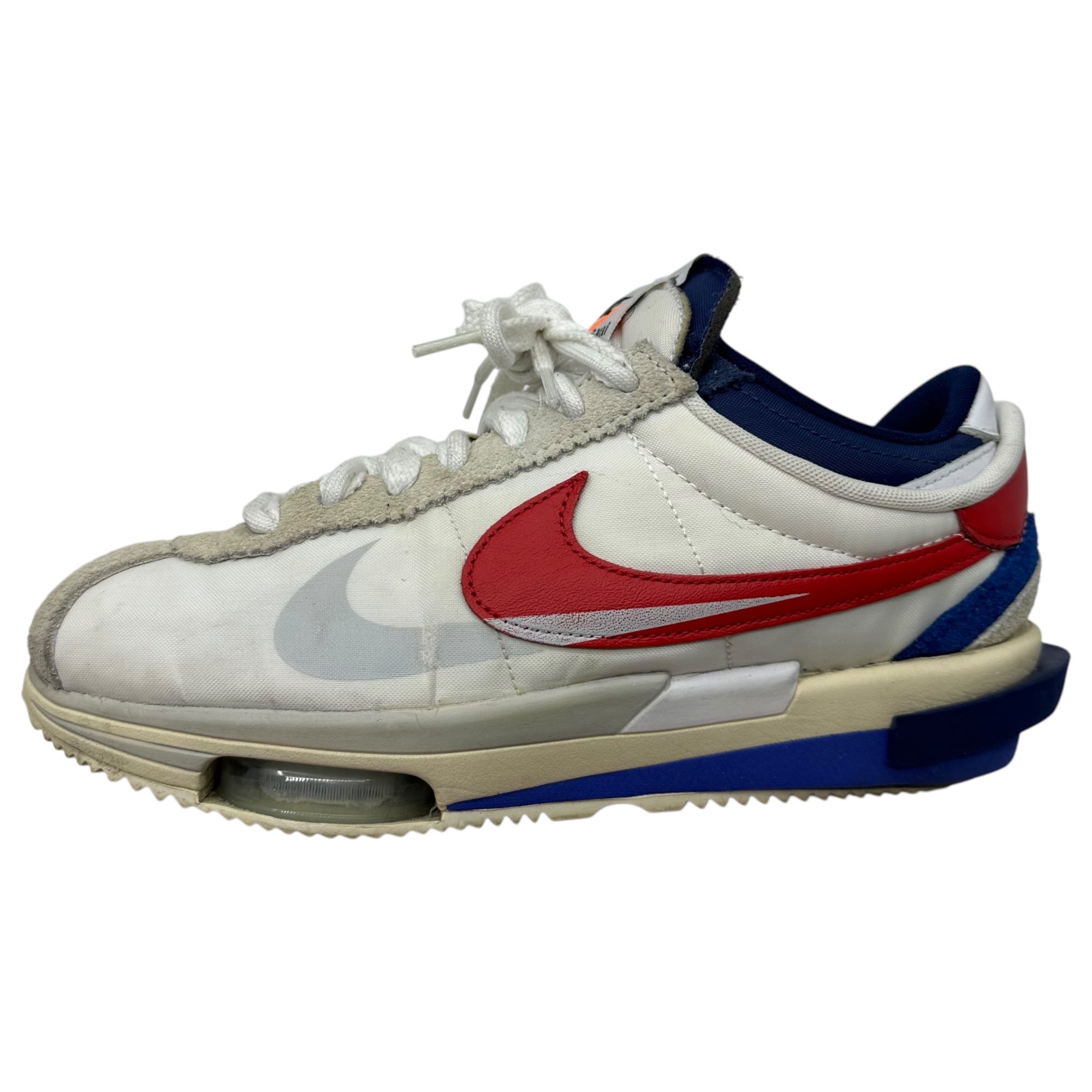 NIKE×SACAI(ナイキ×サカイ) Zoom Cortez "White and University Red" ズーム コルテッツ DQ058-100 26.5cm ホワイト×レッド 箱付