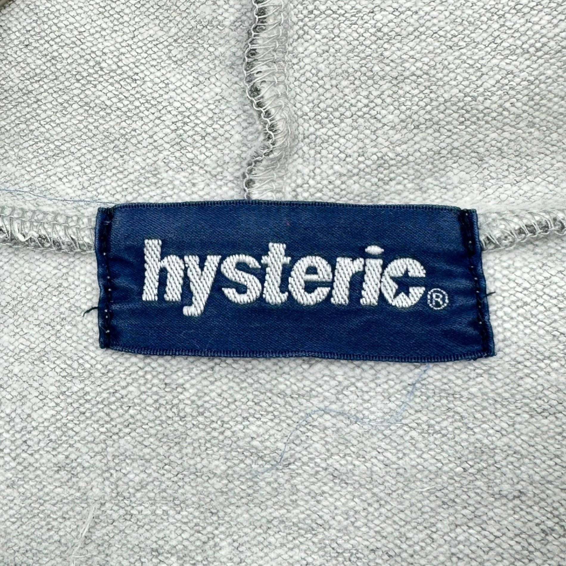 HYSTERIC GLAMOUR(ヒステリックグラマー) 90's ~ 00’s  logo pullover hoodie ロゴ プルオーバー パーカー 2CF-5076 FREE グレー 初期 Y2K