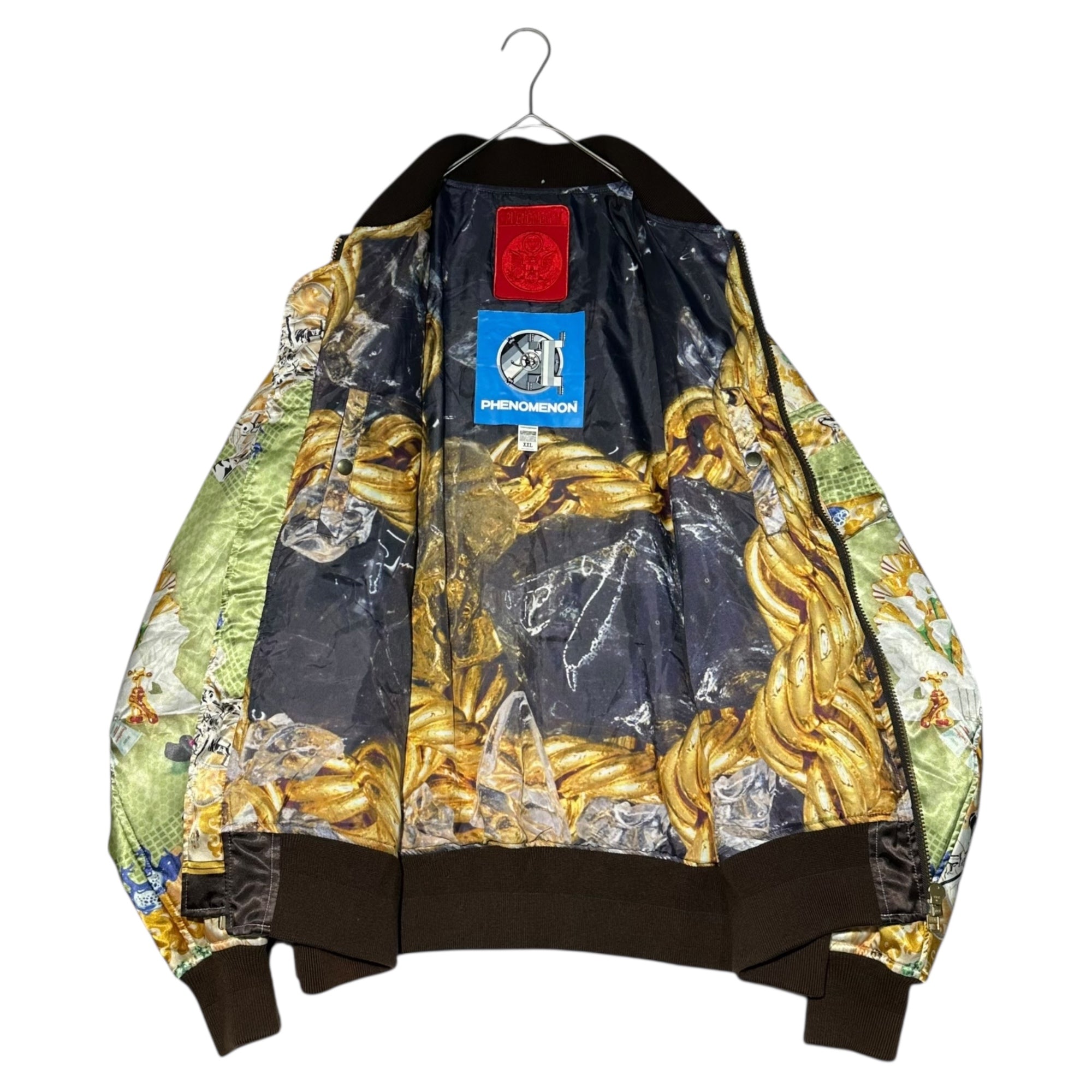 phenomenon(フェノメノン) Bubble Scarf Bomber Jacket バブルスカーフ ボンバー ジャケット XXL マルチカラー
