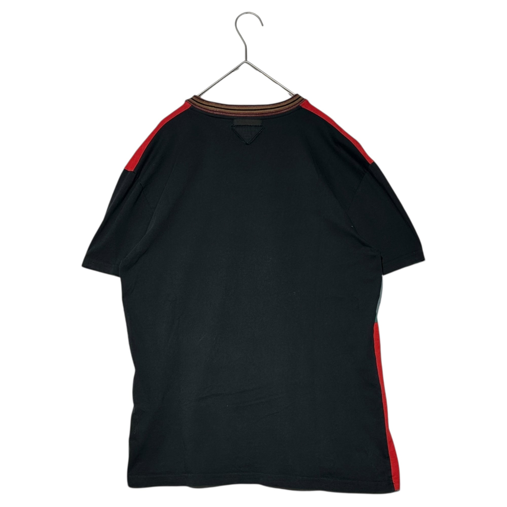 PRADA(プラダ) 14SS Sunset Multi T-shirt サンセット グラフィック Tシャツ S レッド×ブラック