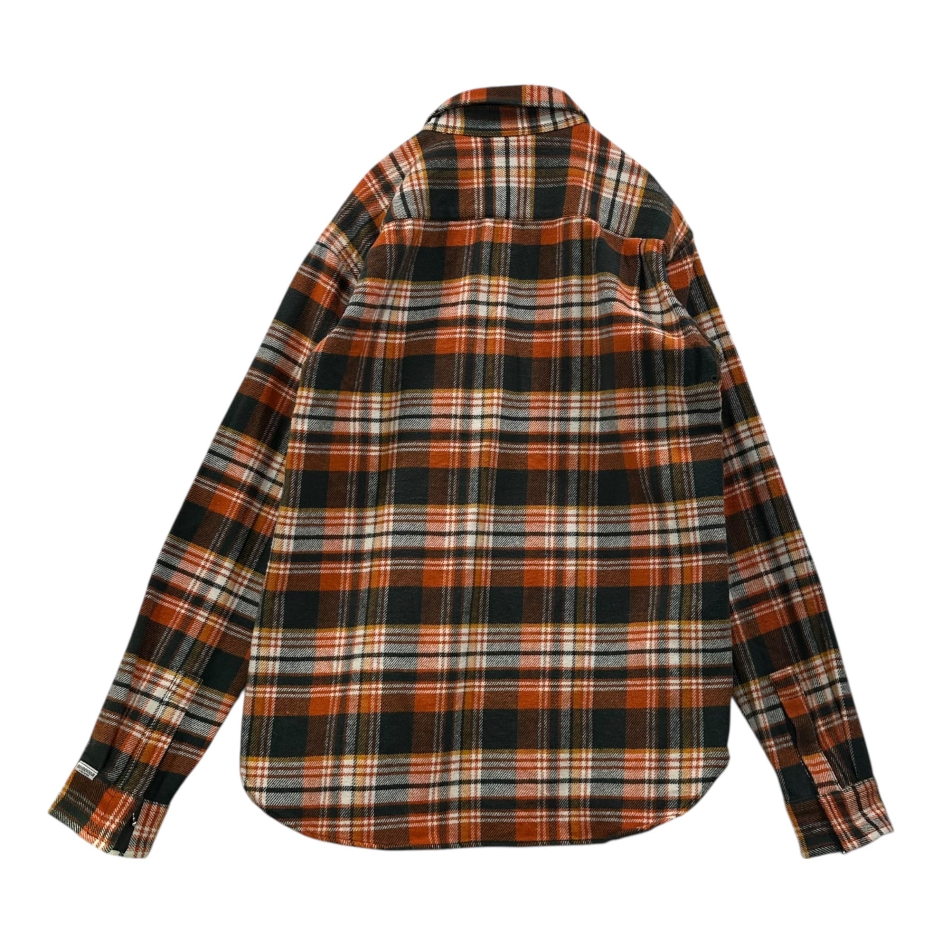 GOODENOUGH(グッドイナフ) Logo Stitch Heavy Cotton Flannel Shirt ロゴ ステッチ ヘビー コットン ネルシャツ GE-113026 3(L程度) オレンジ 復刻アイテム